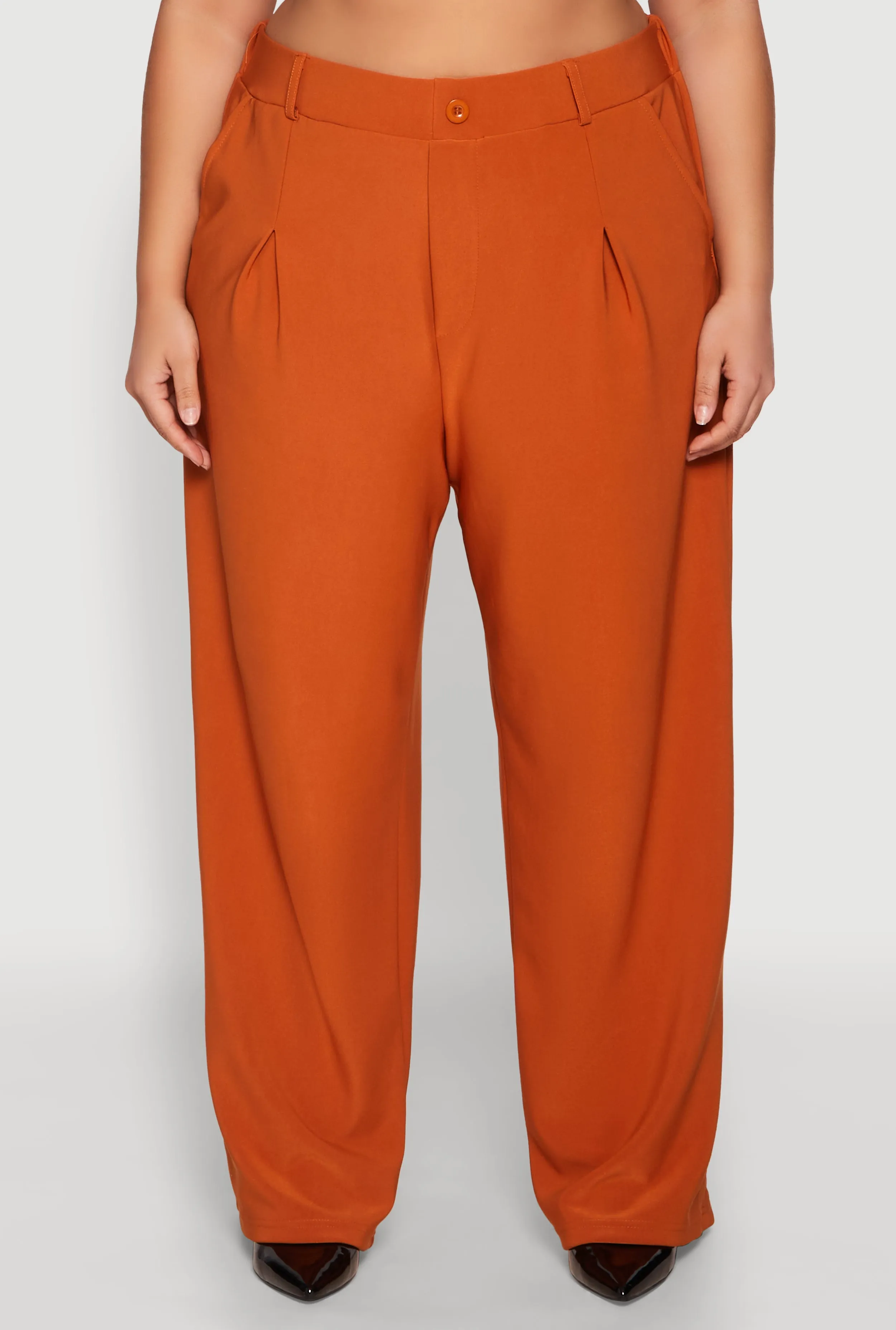 Plus Size High Waist Wide Leg Trousers sold by Rainbow product image thumbnail 5