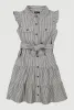 Girls Striped Tie Waist Tiered Shirt Dress sold by Rainbow