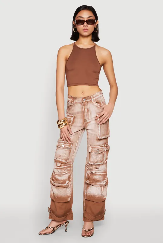 Daisy Mineral Wash Multi Pocket Cargo Jeans sold by Rainbow