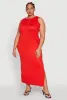 Plus Size Ribbed Knit Side Slit Maxi Tank Dress sold by Rainbow