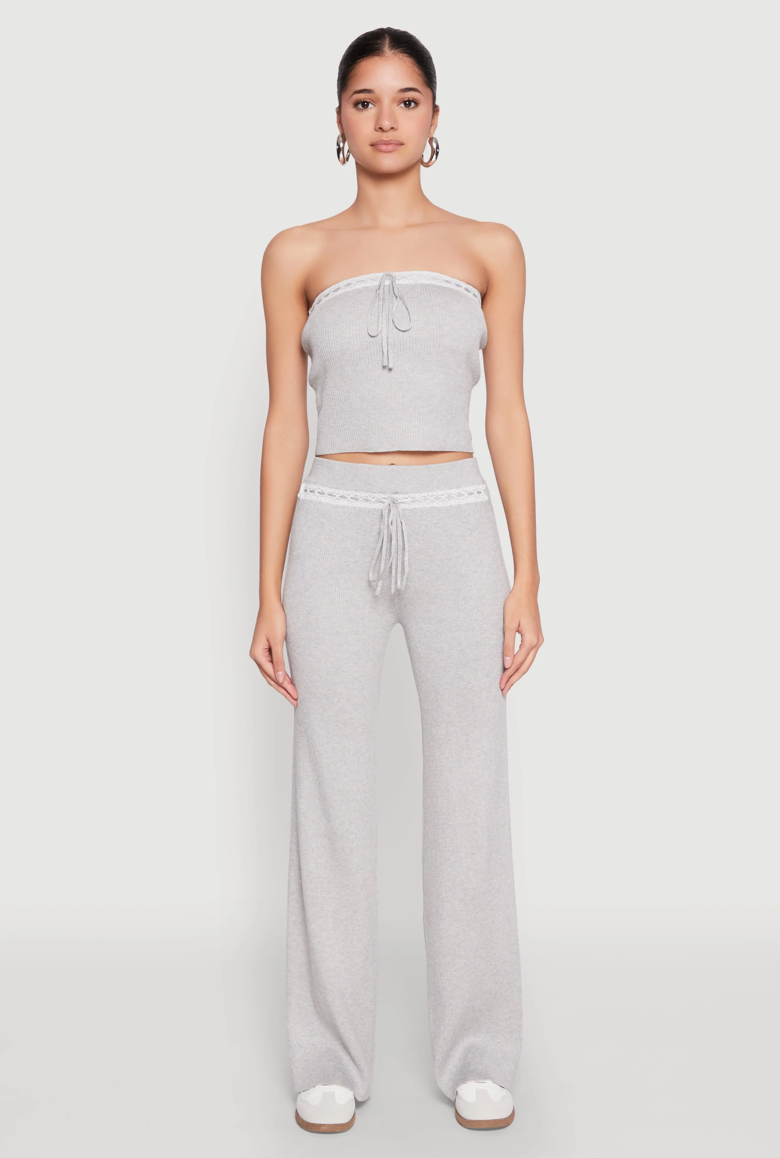 Almost Famous Lace Detail Wide Leg Pants sold by Rainbow product image thumbnail 2