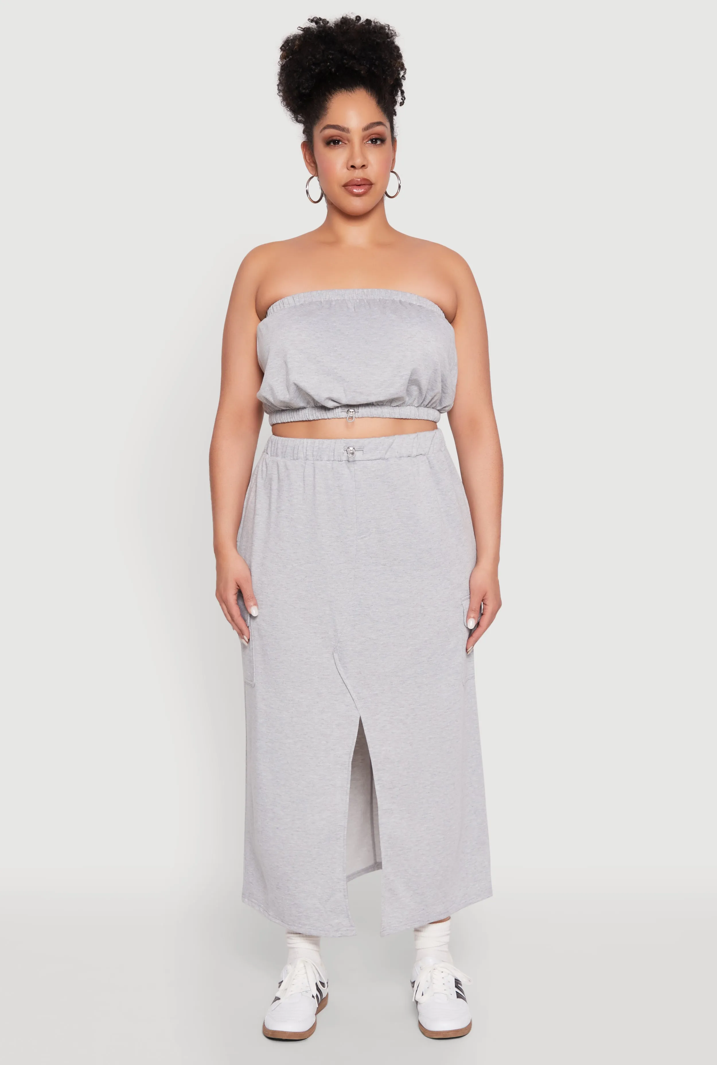 Plus Size Almost Famous Fleece Maxi Cargo Skirt sold by Rainbow product image thumbnail 2