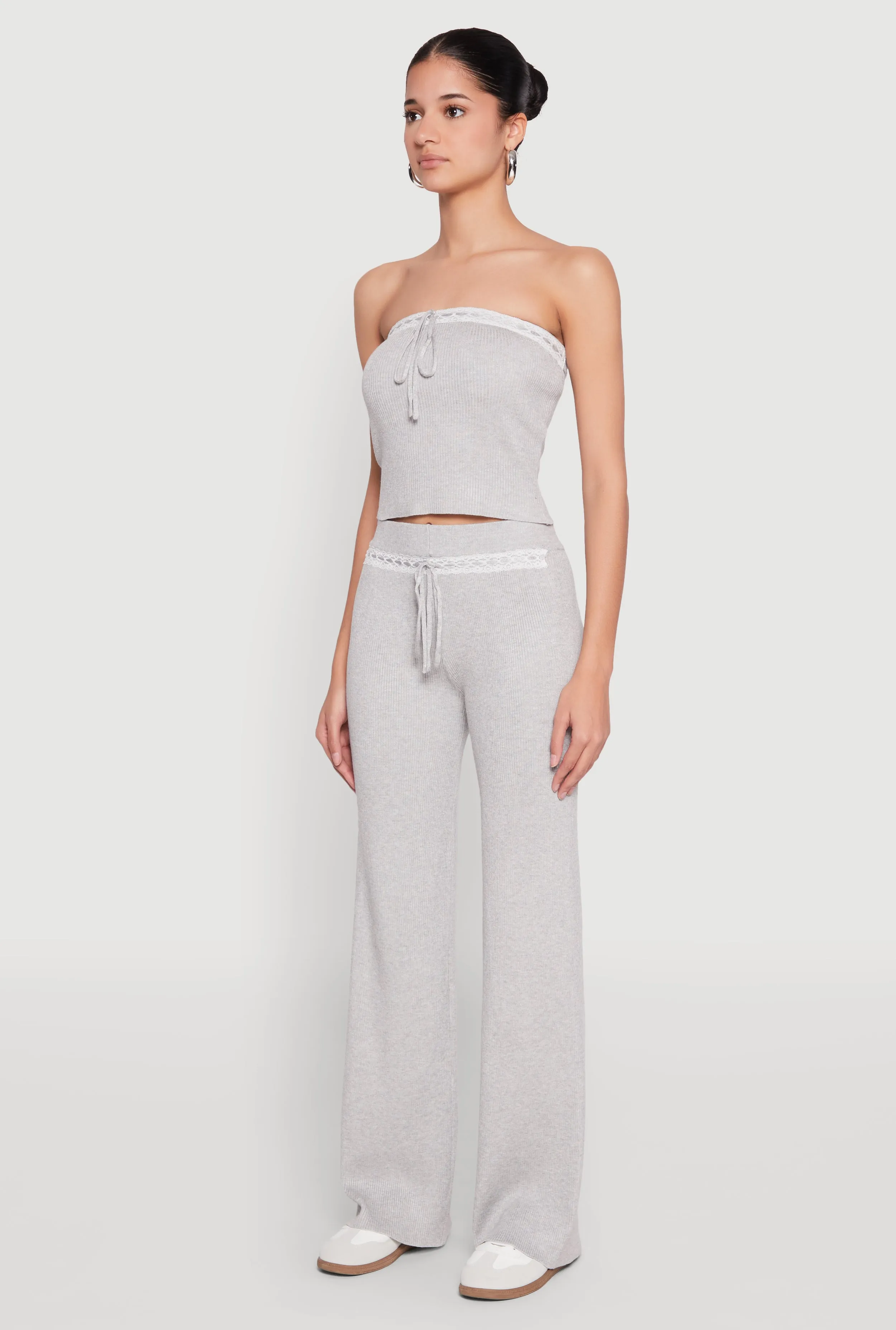 Almost Famous Drawstring Lace Trim Tube Top sold by Rainbow product image thumbnail 5