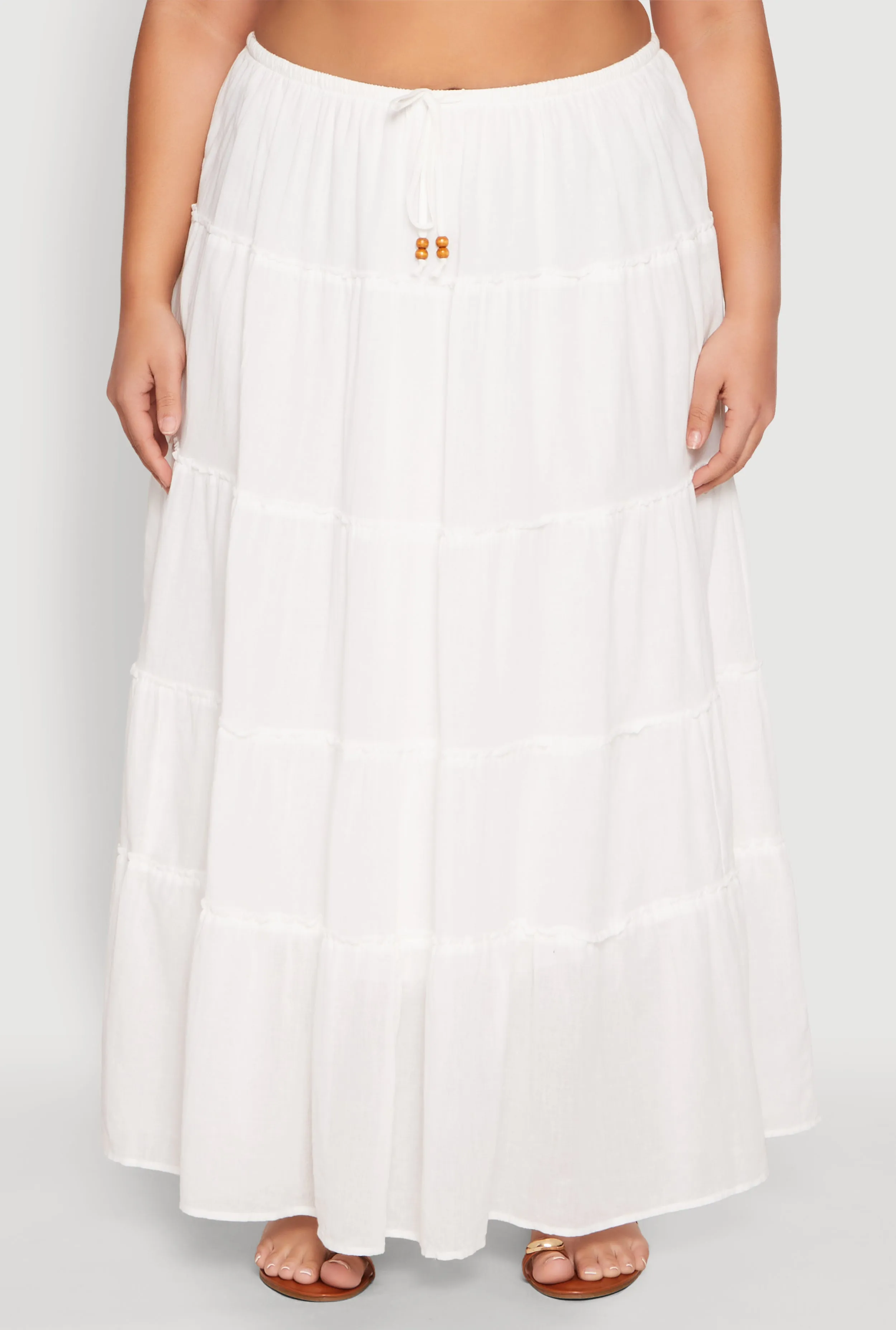 Plus Size Almost Famous Tiered Maxi Skirt sold by Rainbow product image thumbnail 5