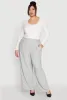 Plus Size High Waist Wide Leg Trousers sold by Rainbow