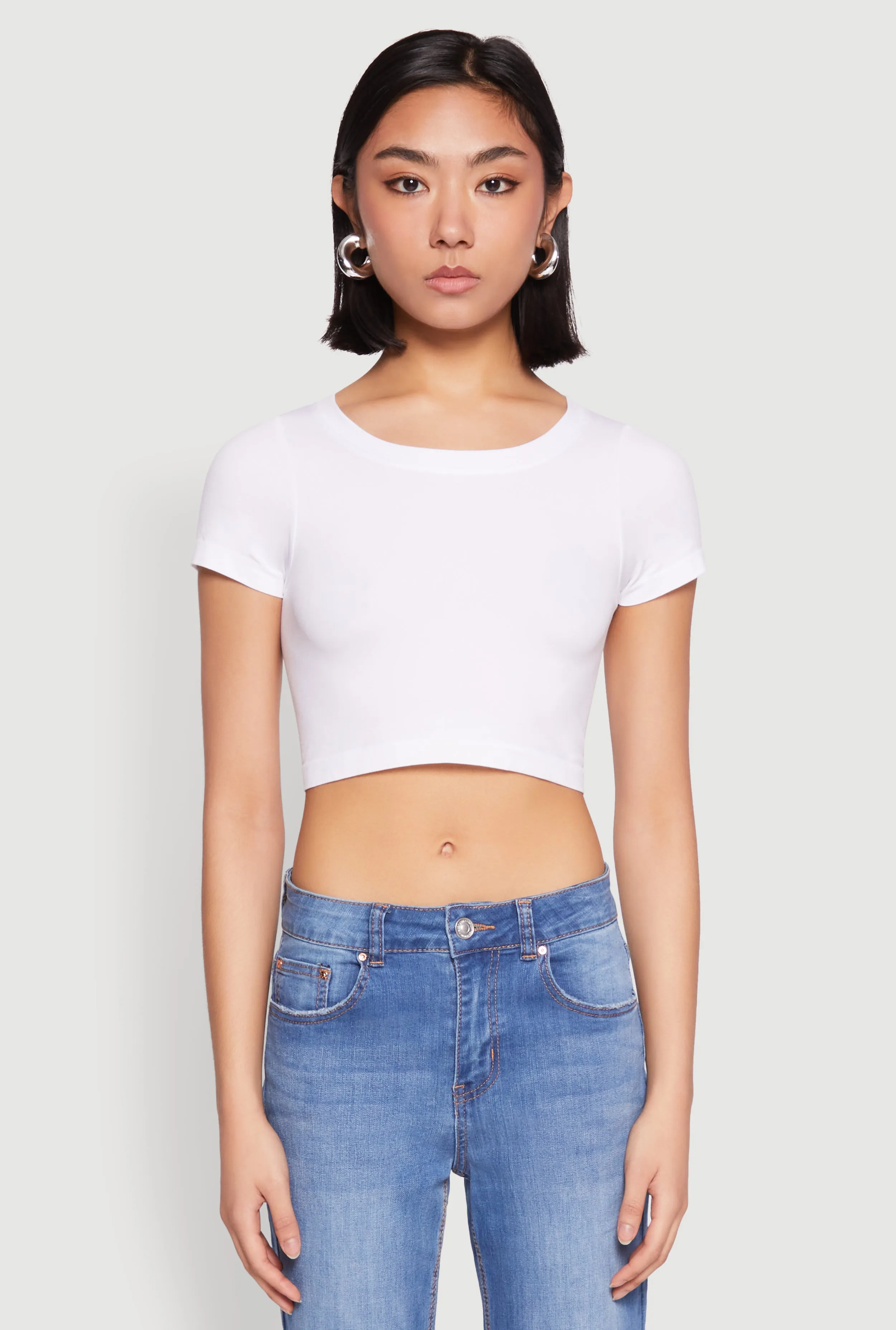 Seamless Short Sleeve Crop Top sold by Rainbow product image thumbnail 2
