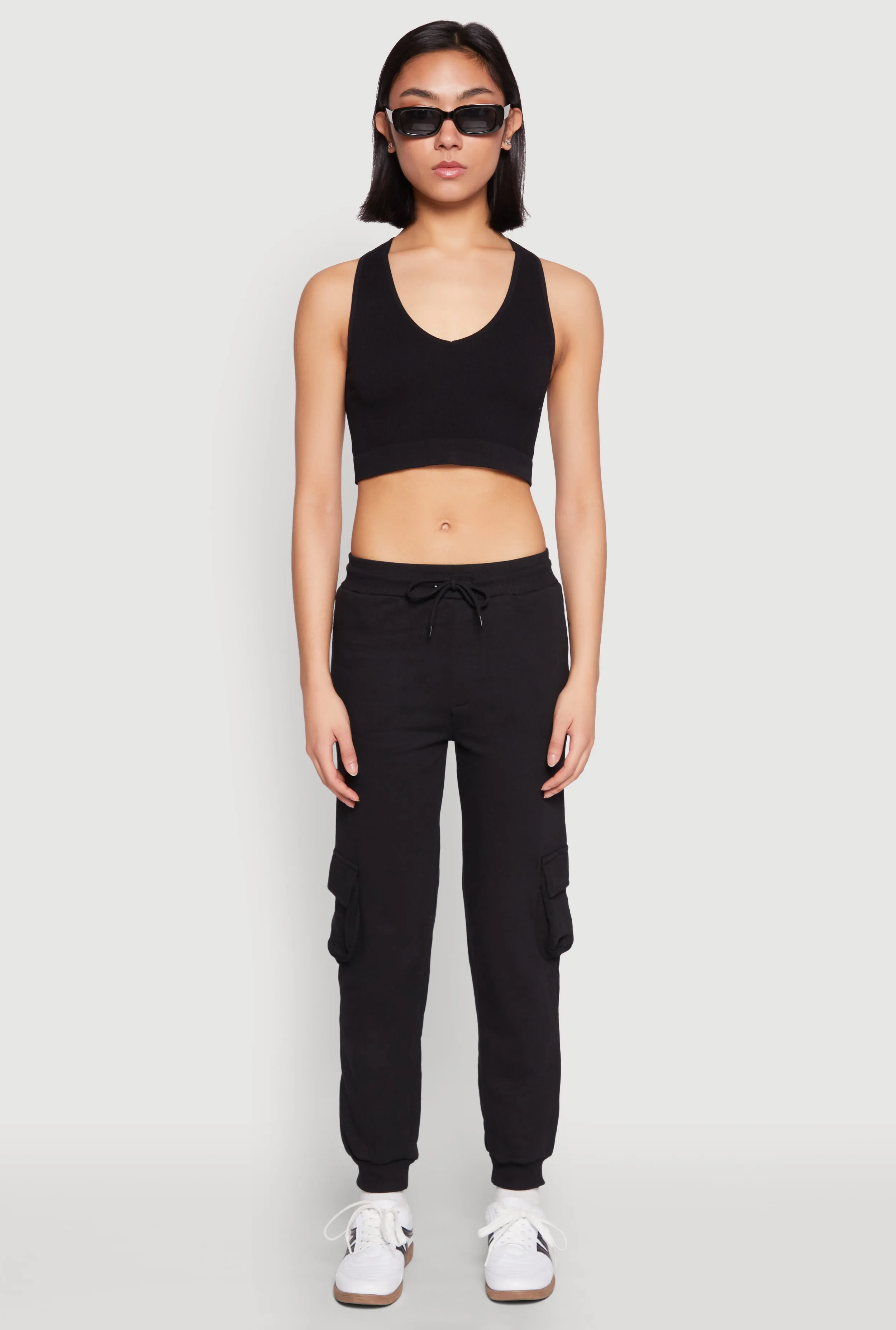 Fleece Cargo Drawstring Joggers sold by Rainbow