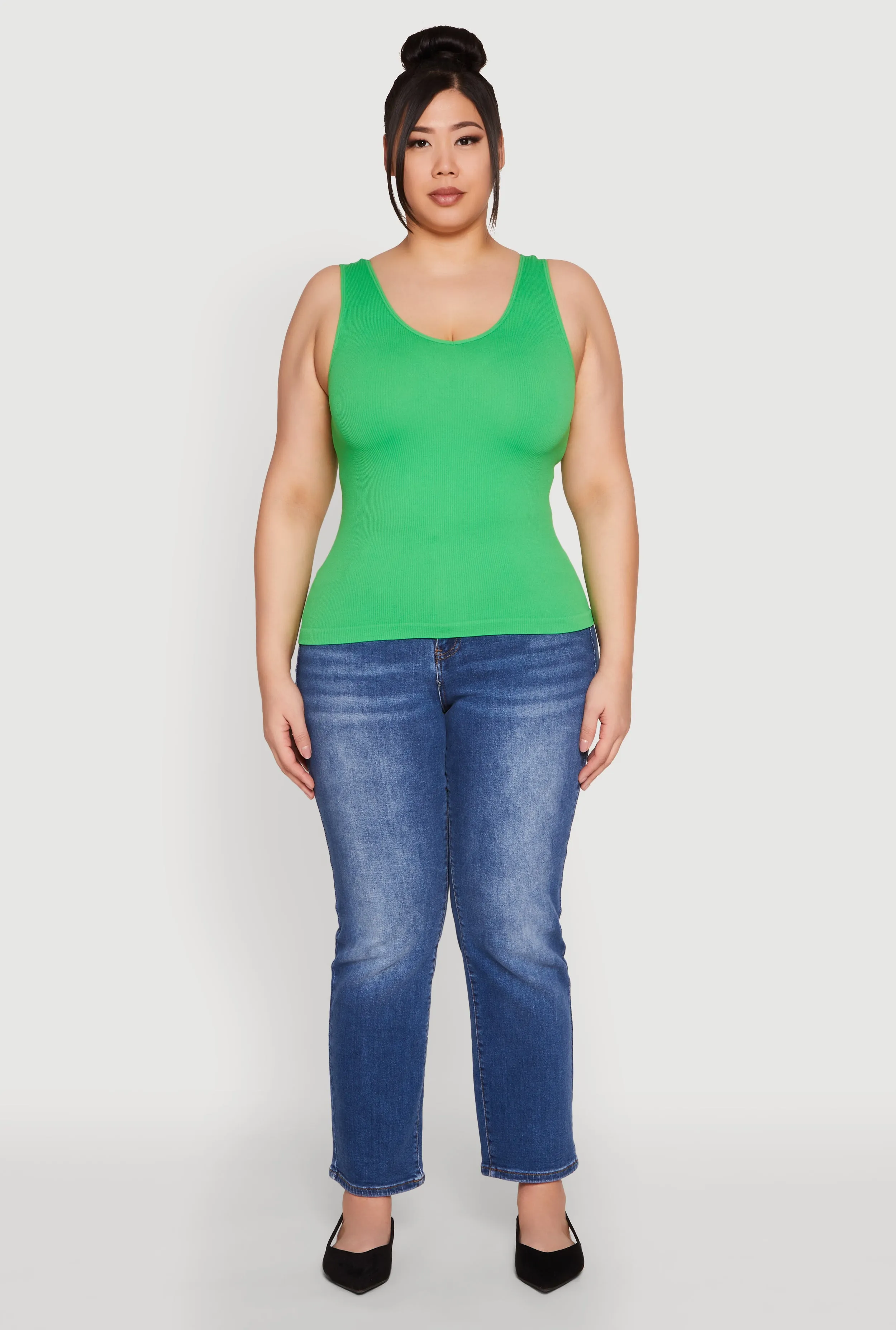 Plus Size Seamless Rib Knit Tank Top sold by Rainbow product image thumbnail 3