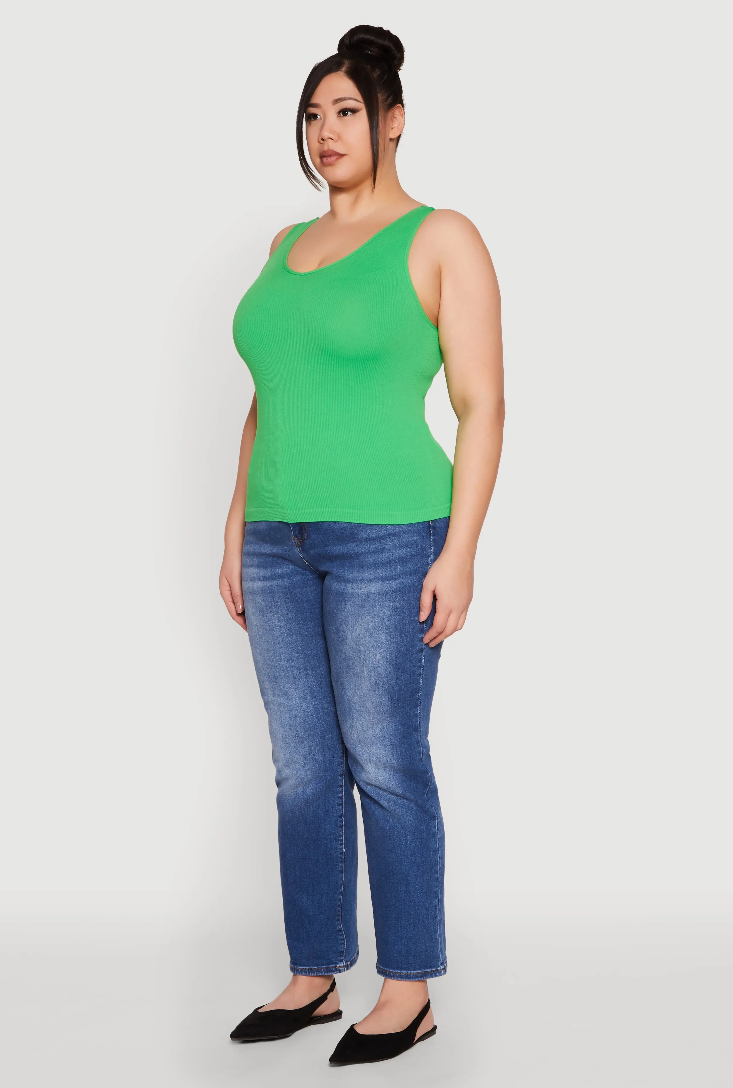 Plus Size Seamless Rib Knit Tank Top sold by Rainbow product image thumbnail 5