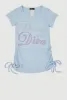 Little Girls 3D Rhinestone Blessed Diva Graphic Tee sold by Rainbow