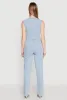 Daisy Sleeveless Button Front Denim Jumpsuit sold by Rainbow