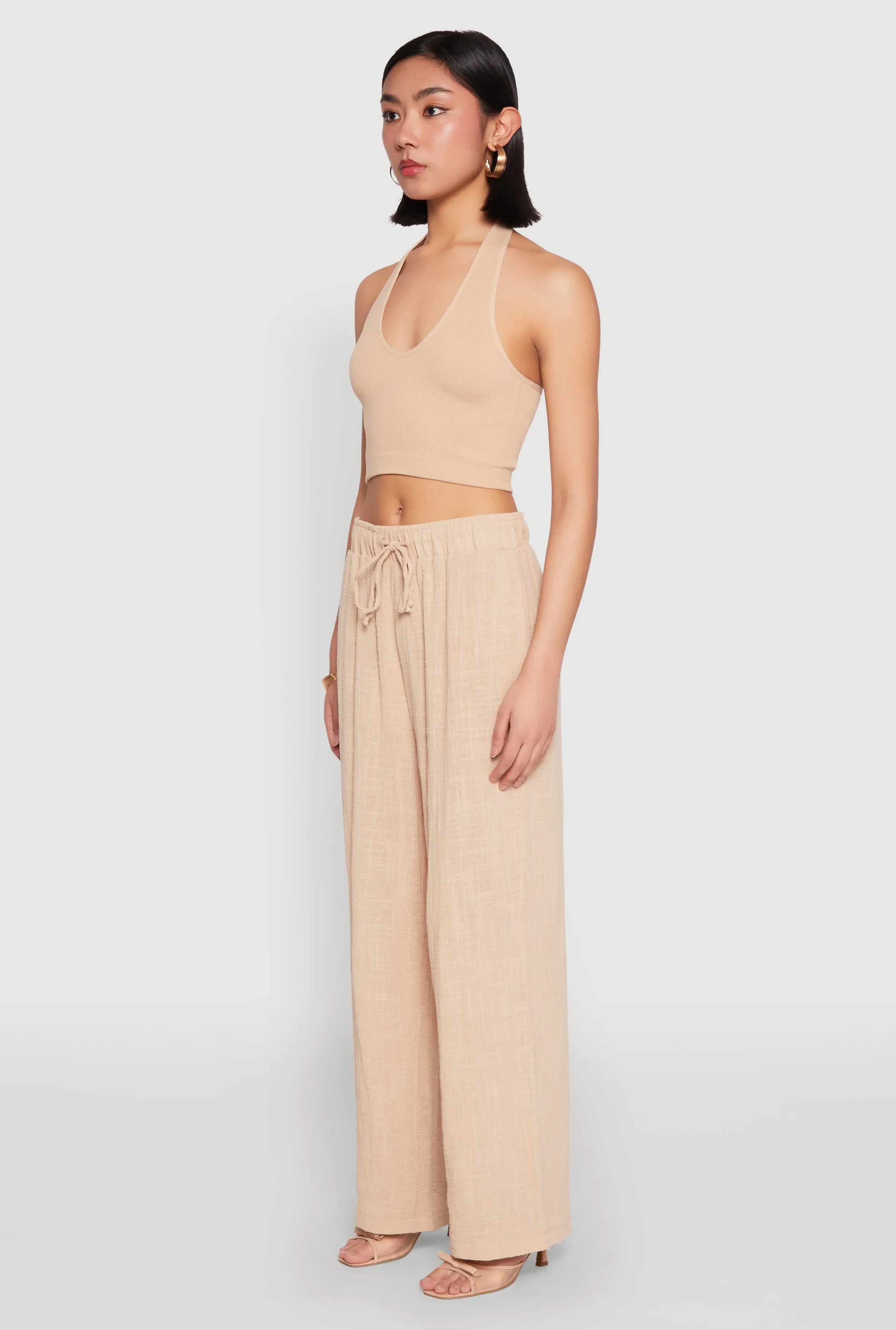 Gauze Knit Wide Leg Pants sold by Rainbow product image thumbnail 3
