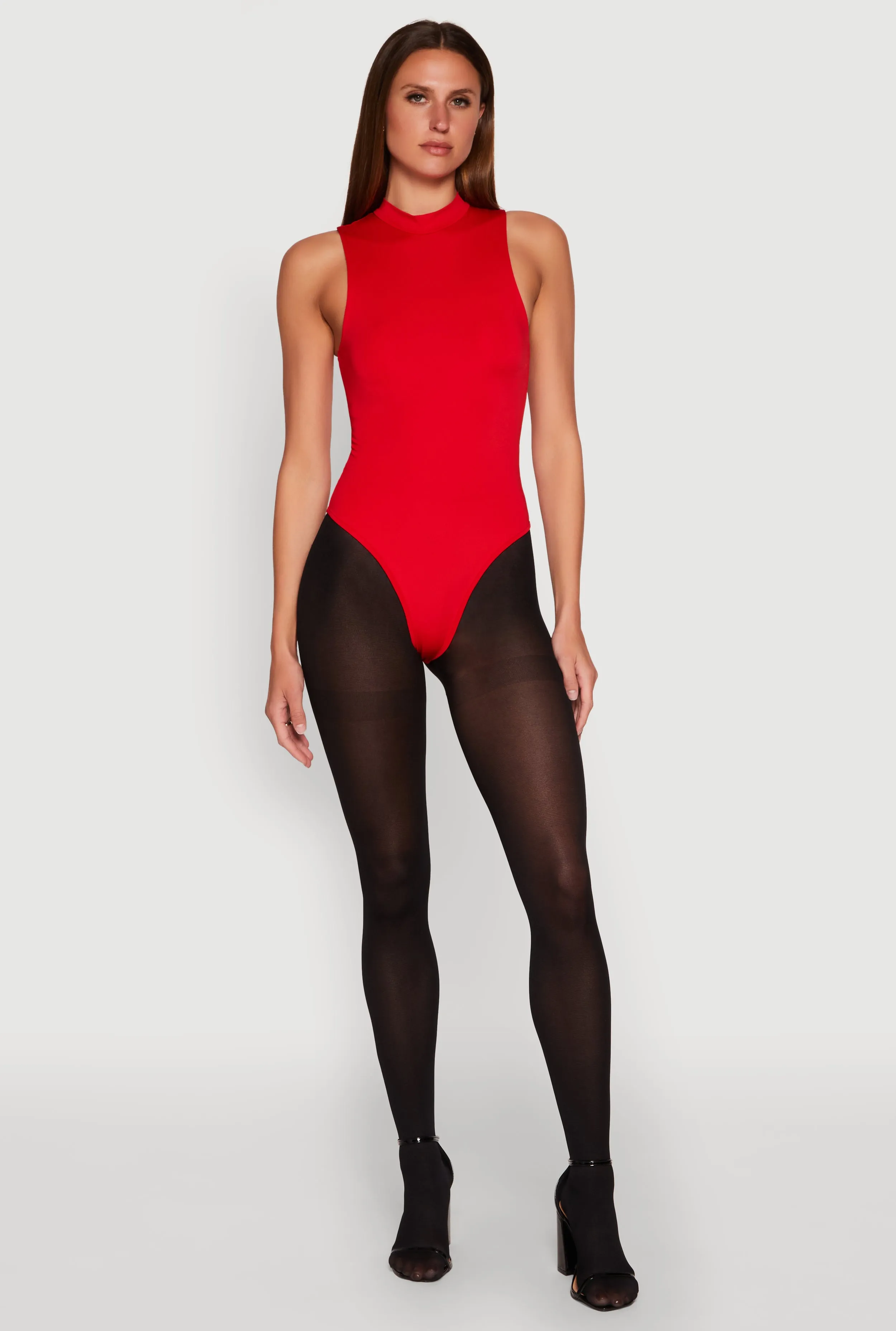 Daisy Mock Neck Tank Bodysuit sold by Rainbow