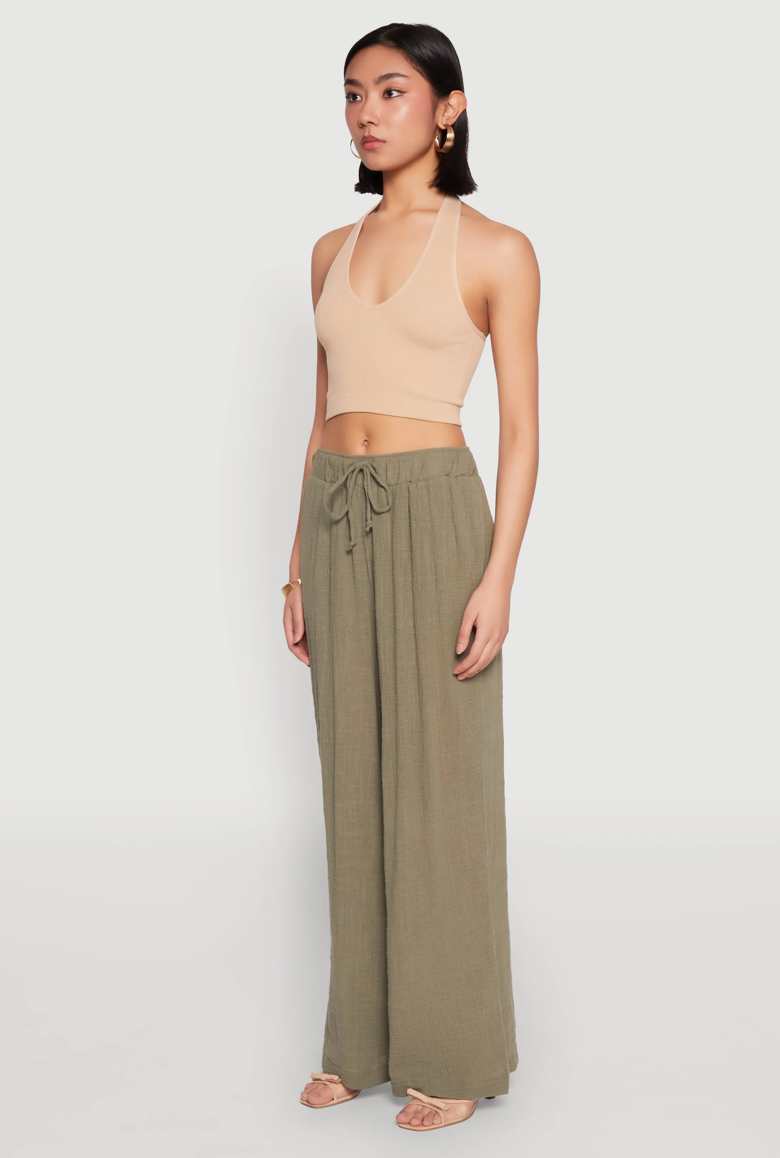 Gauze Knit Wide Leg Pants sold by Rainbow product image thumbnail 3