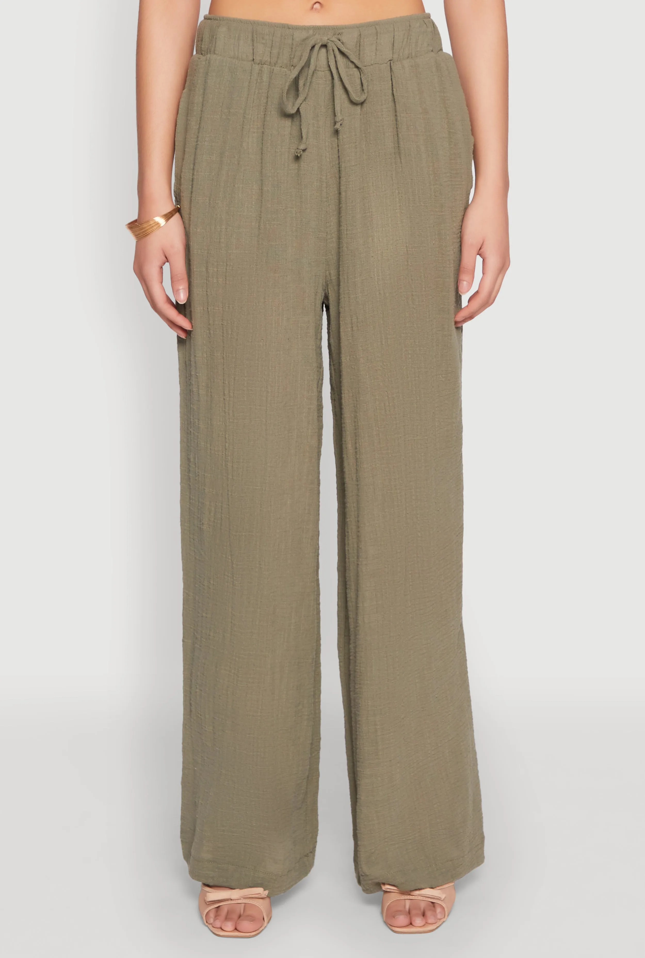 Gauze Knit Wide Leg Pants sold by Rainbow product image thumbnail 5