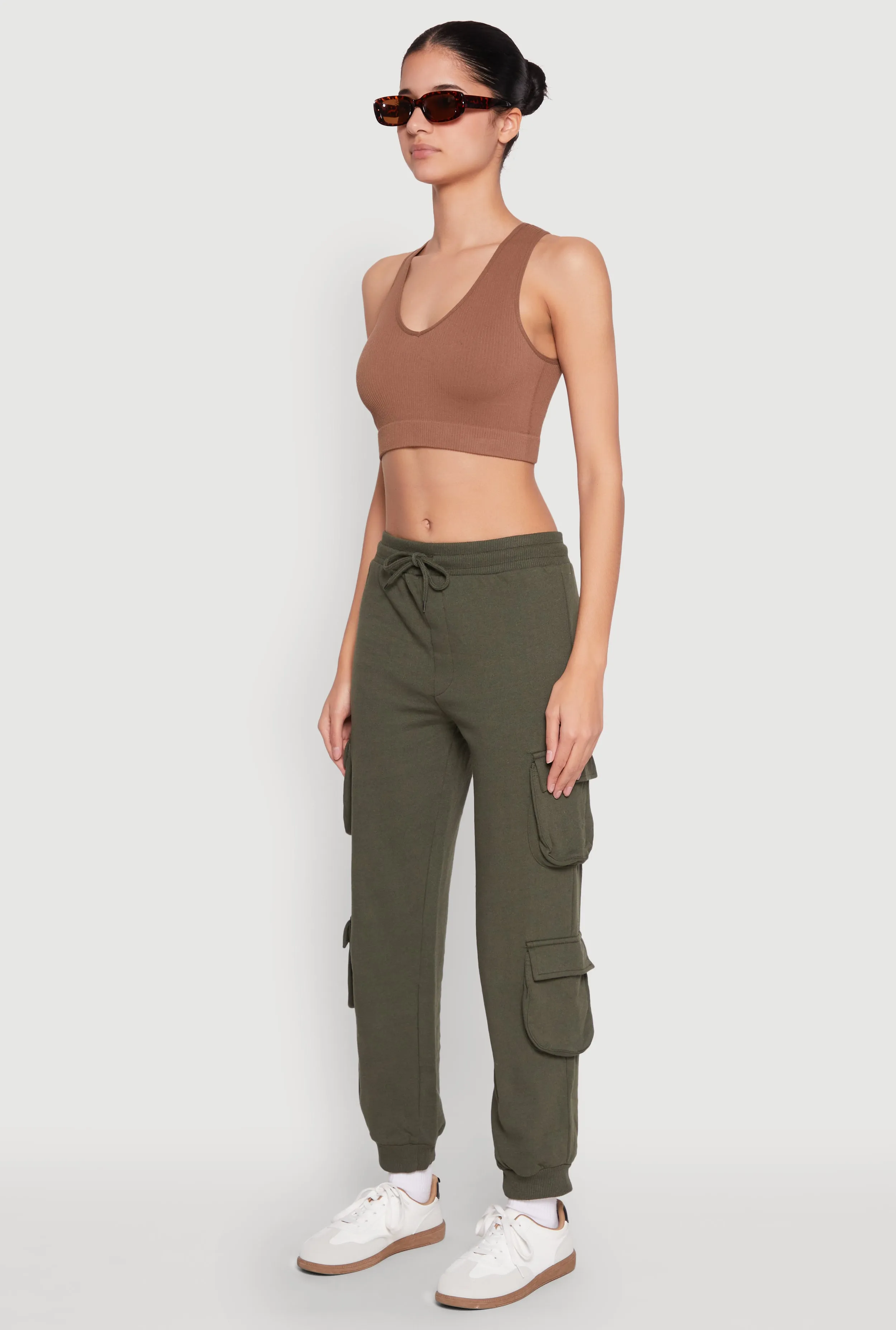 Fleece Lined Cargo Drawstring Joggers sold by Rainbow product image thumbnail 3