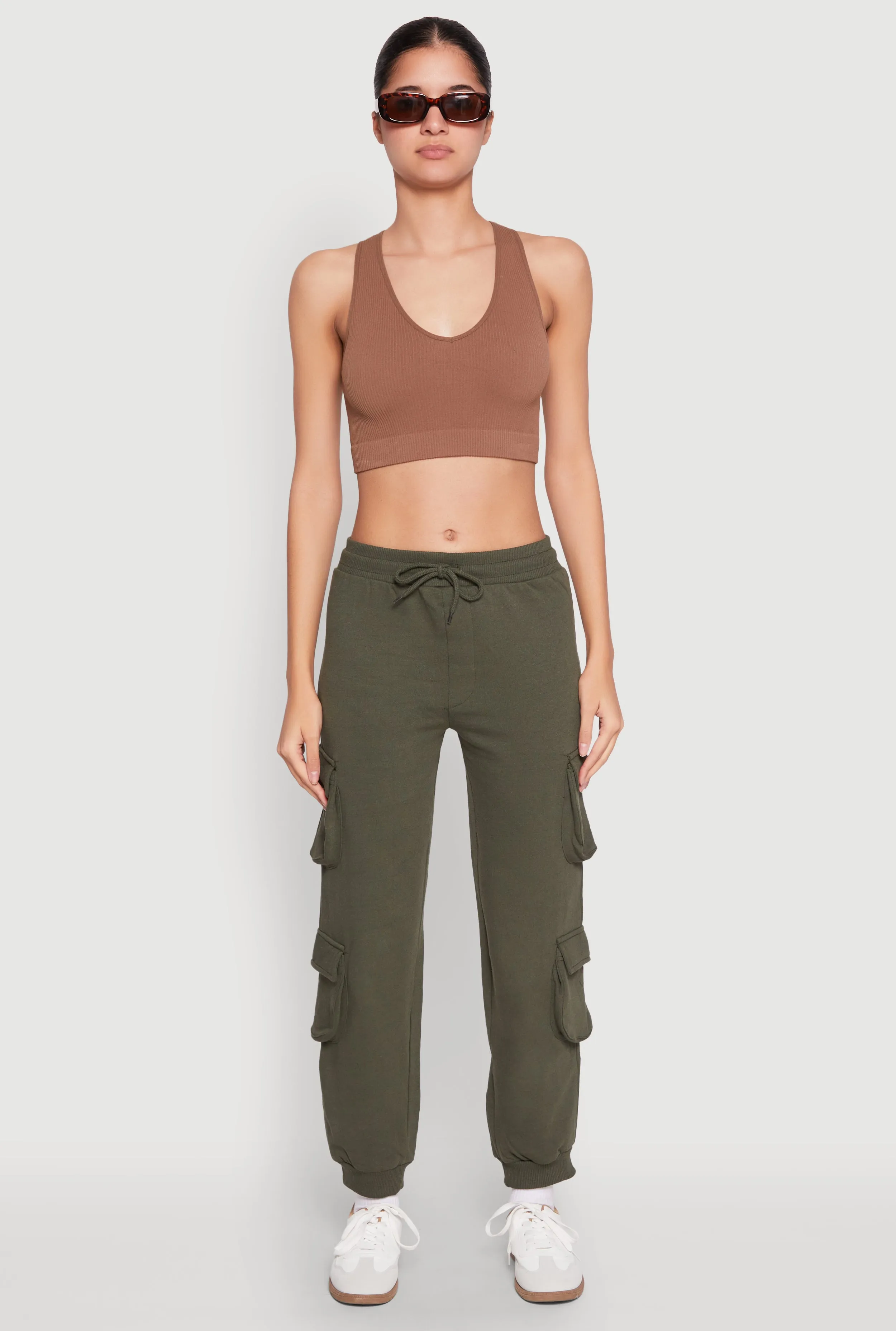 Fleece Lined Cargo Drawstring Joggers sold by Rainbow product image thumbnail 2