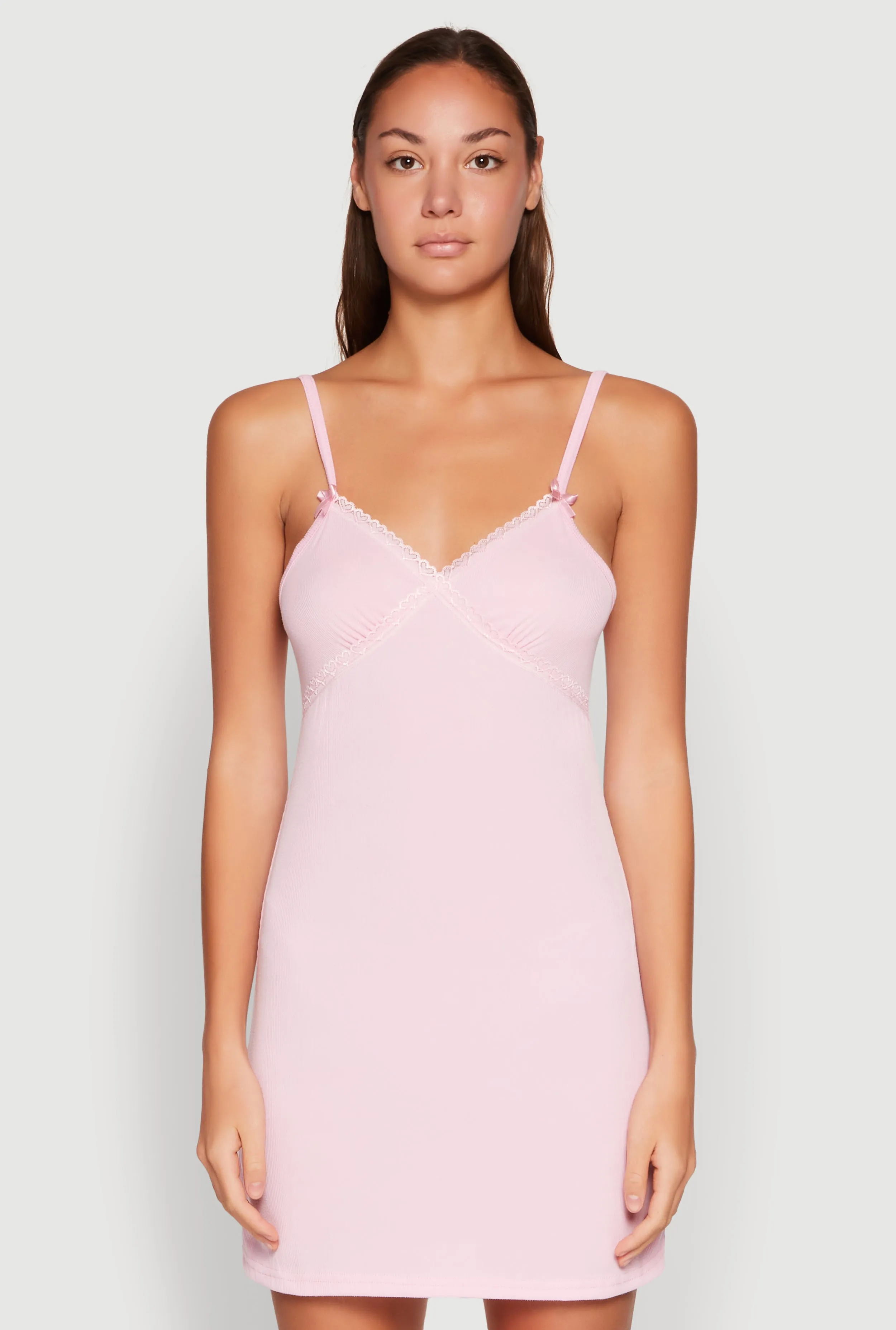 Heart Lace Trim Cami Nightgown sold by Rainbow