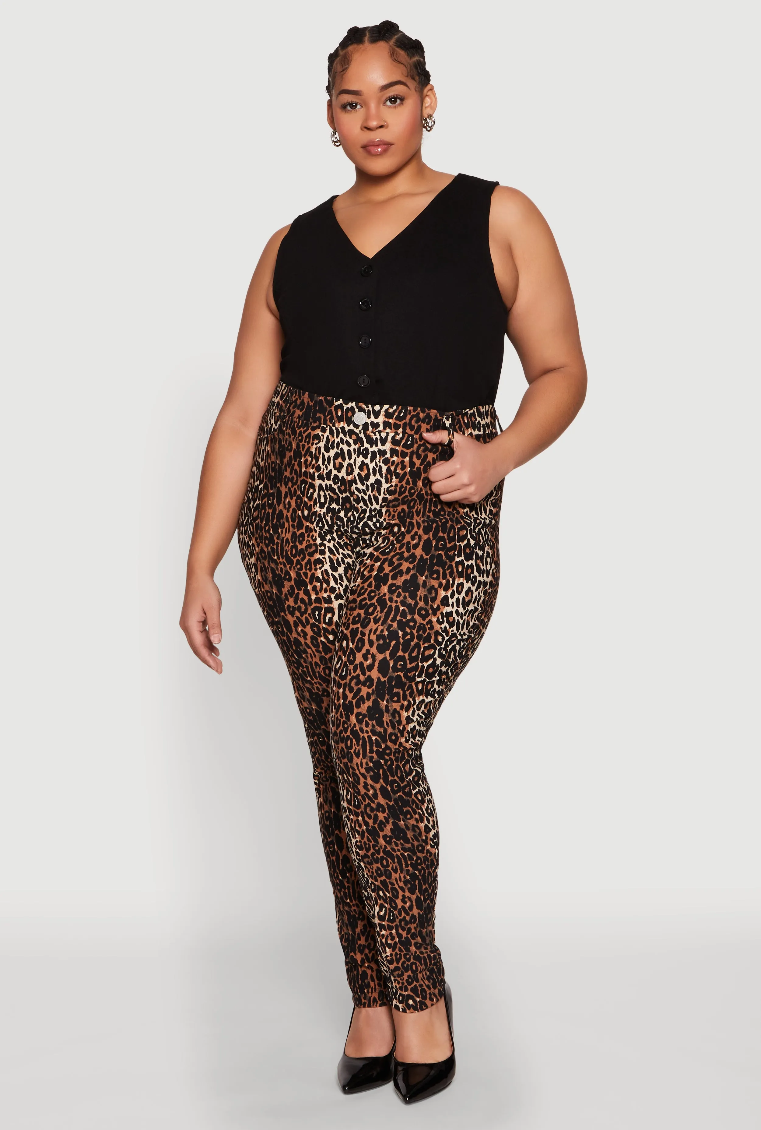 Plus Size Leopard Print Pants sold by Rainbow