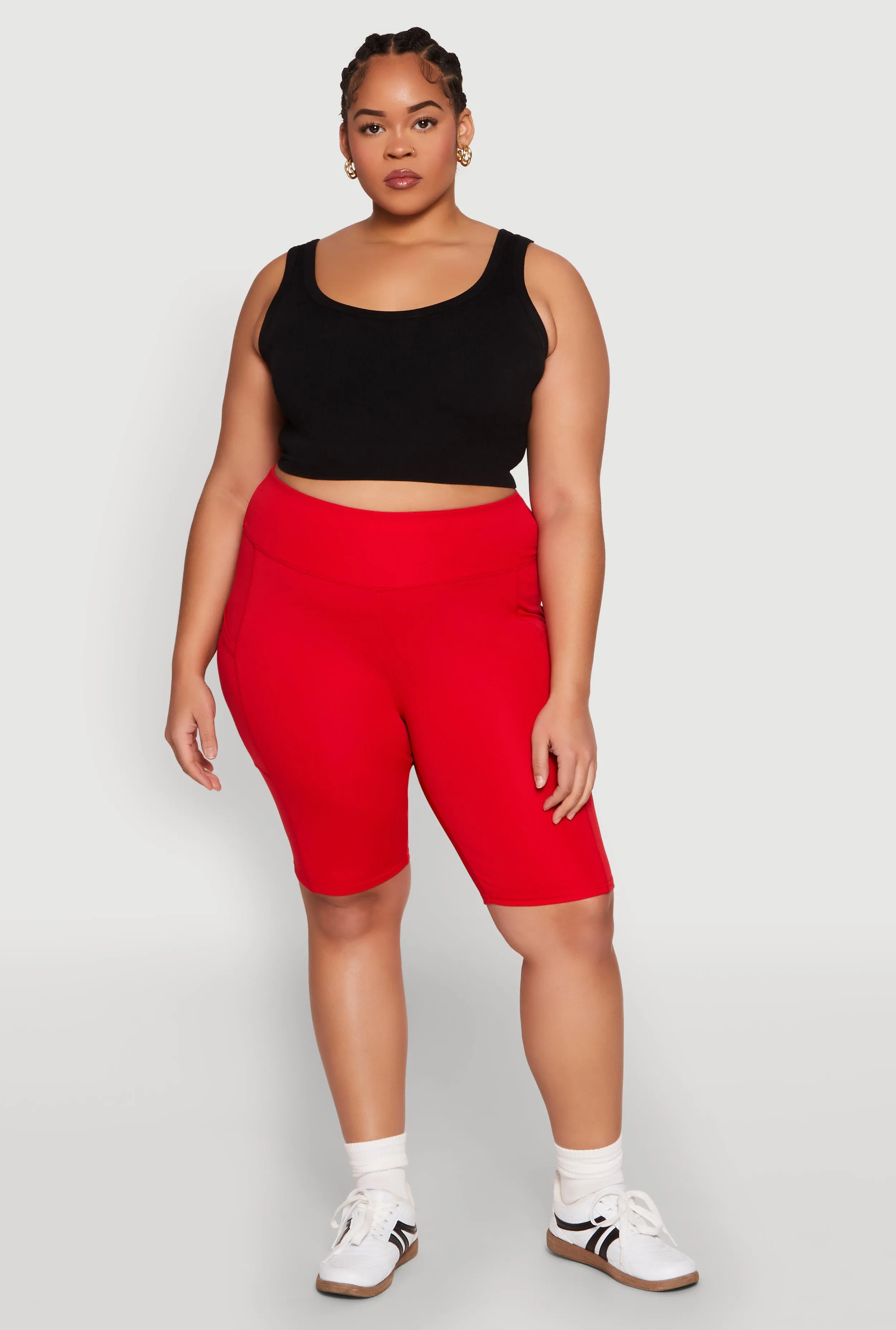 Plus Size Spandex Biker Shorts sold by Rainbow