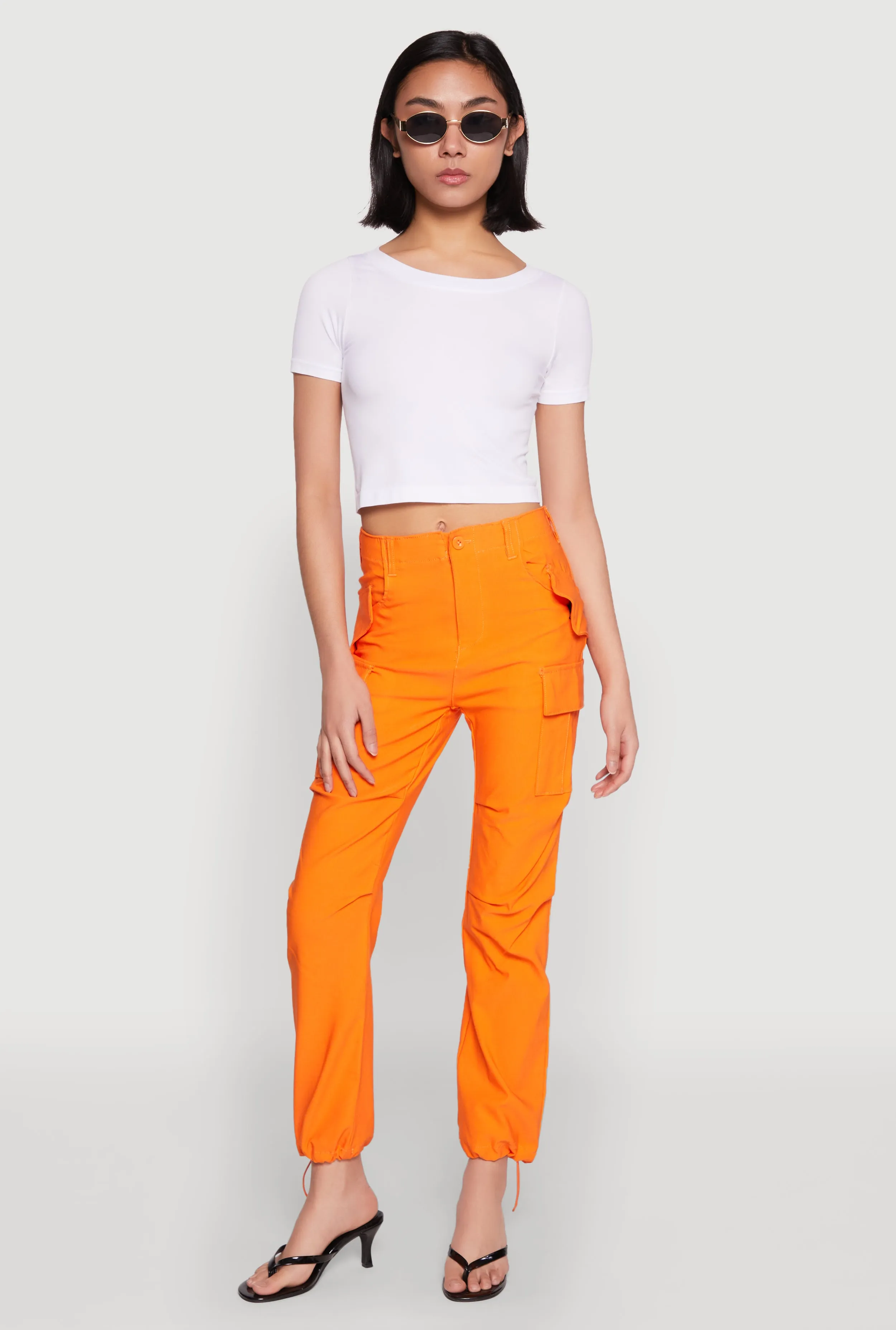 Toggle Drawstring Hem Utility Pants sold by Rainbow