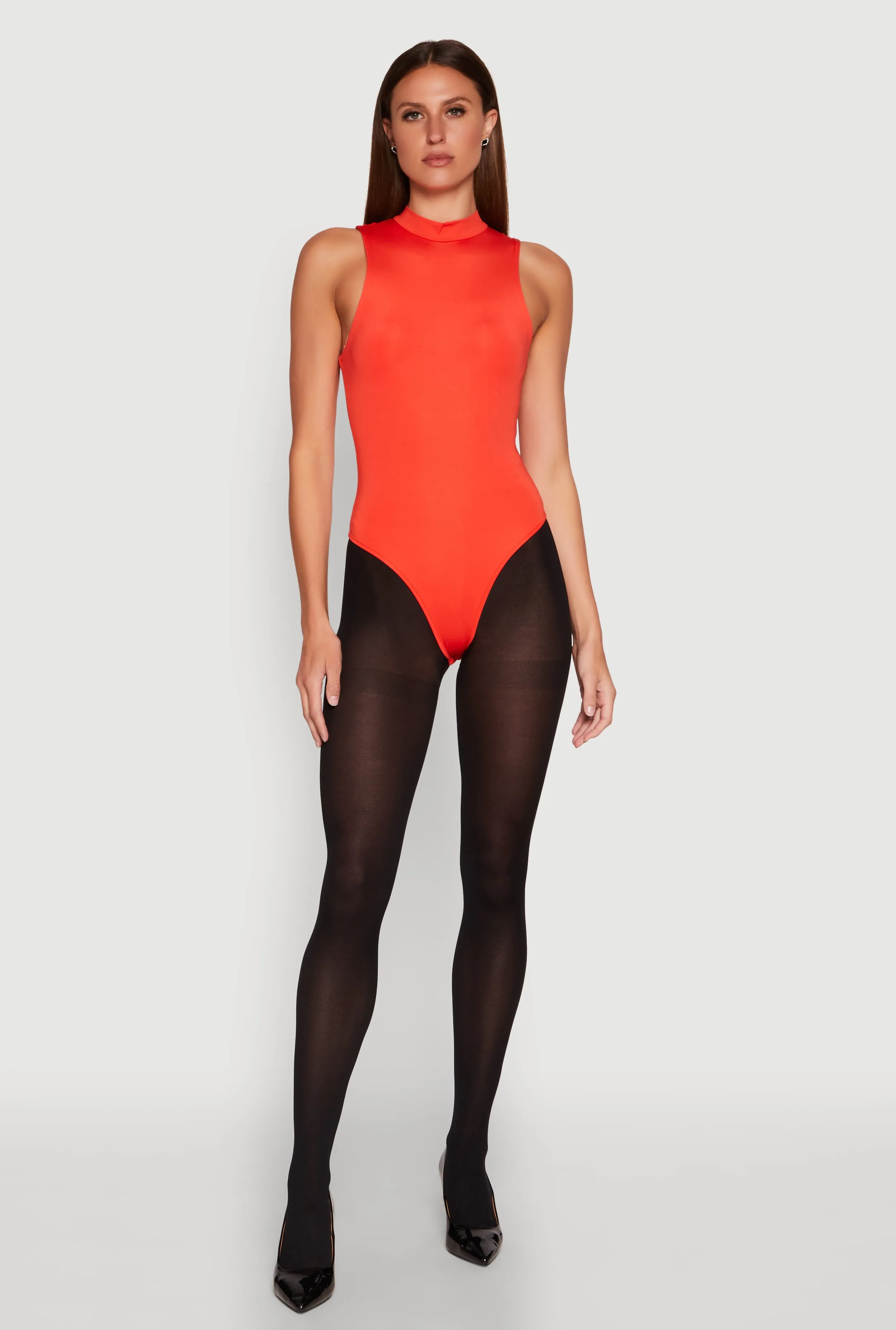 Daisy Mock Neck Tank Bodysuit sold by Rainbow