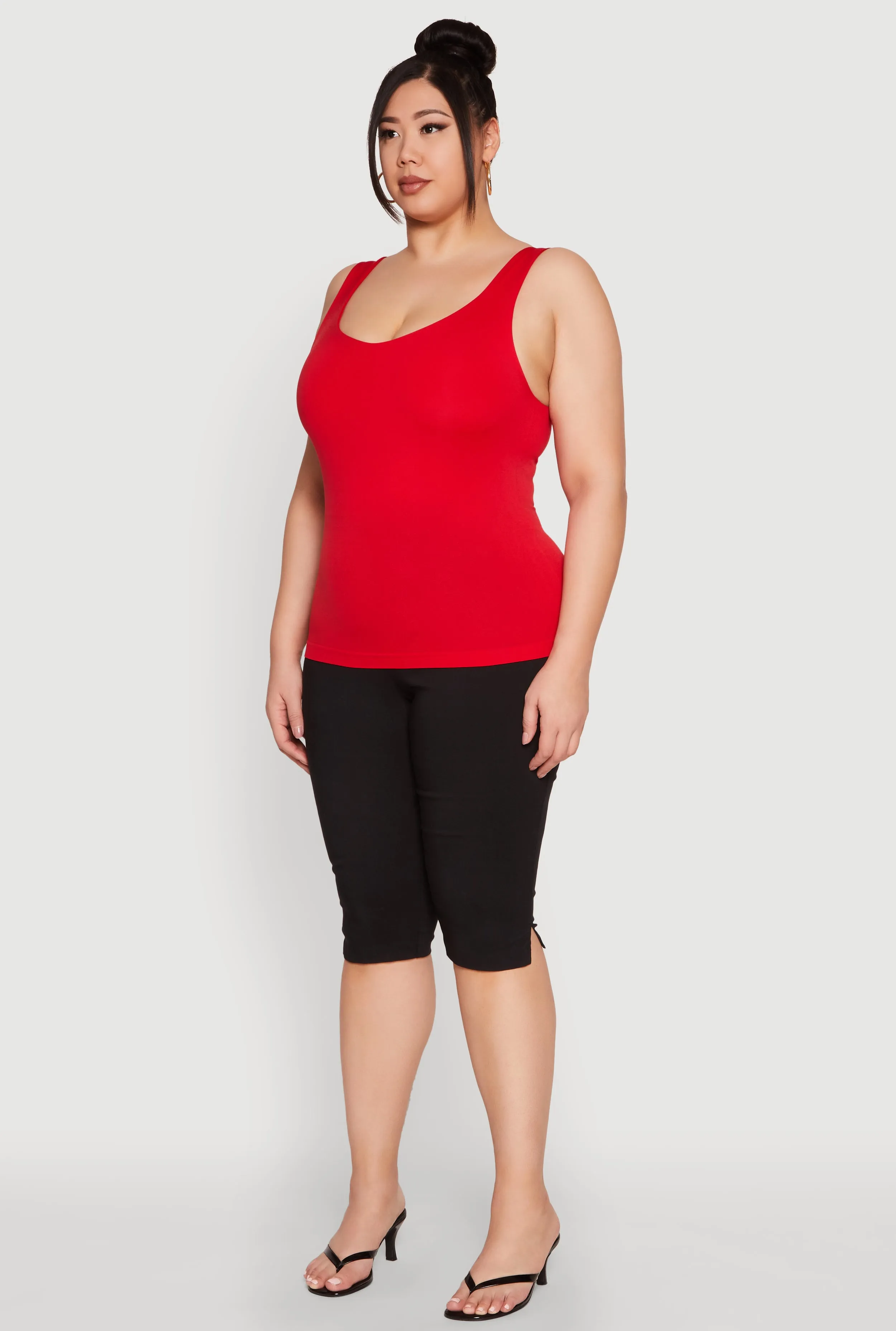 Plus Size Seamless Shelf Bra Tank Top sold by Rainbow product image thumbnail 5