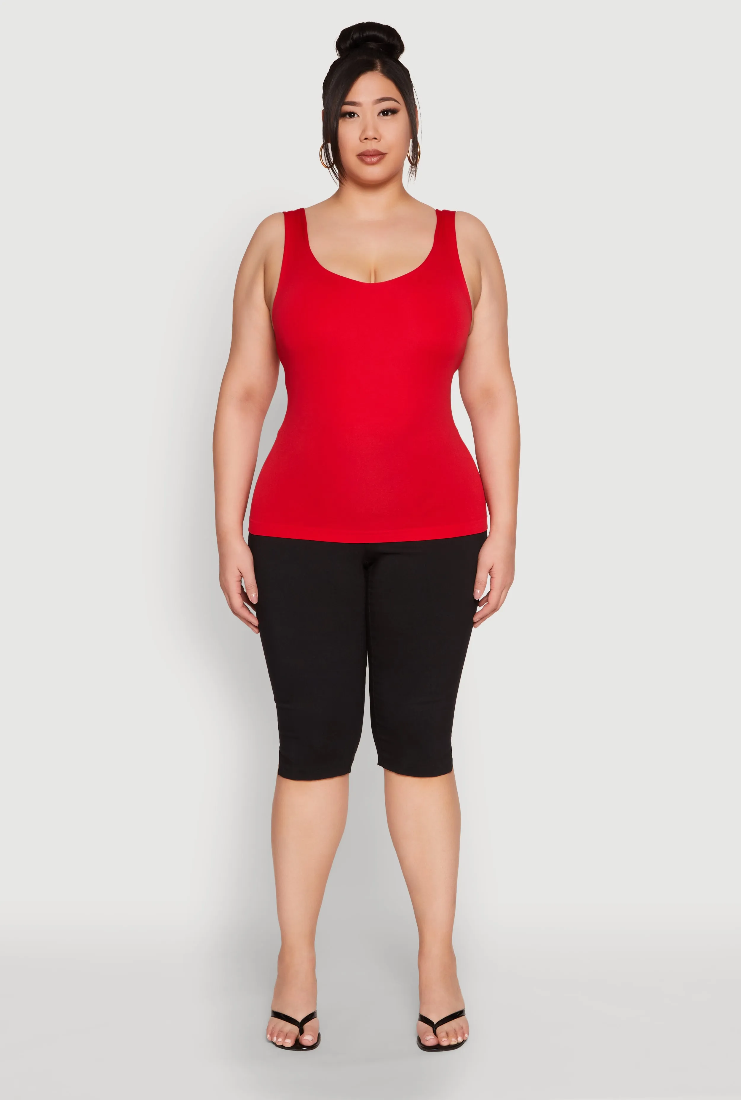 Plus Size Seamless Shelf Bra Tank Top sold by Rainbow product image thumbnail 3