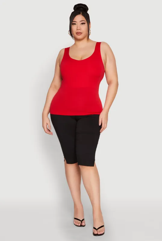 Plus Size Seamless Shelf Bra Tank Top sold by Rainbow