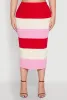 Plus Size Striped Midi Skirt sold by Rainbow