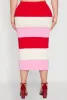 Plus Size Striped Midi Skirt sold by Rainbow