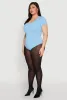 Plus Size Scoop Neck Double Layered Bodysuit sold by Rainbow