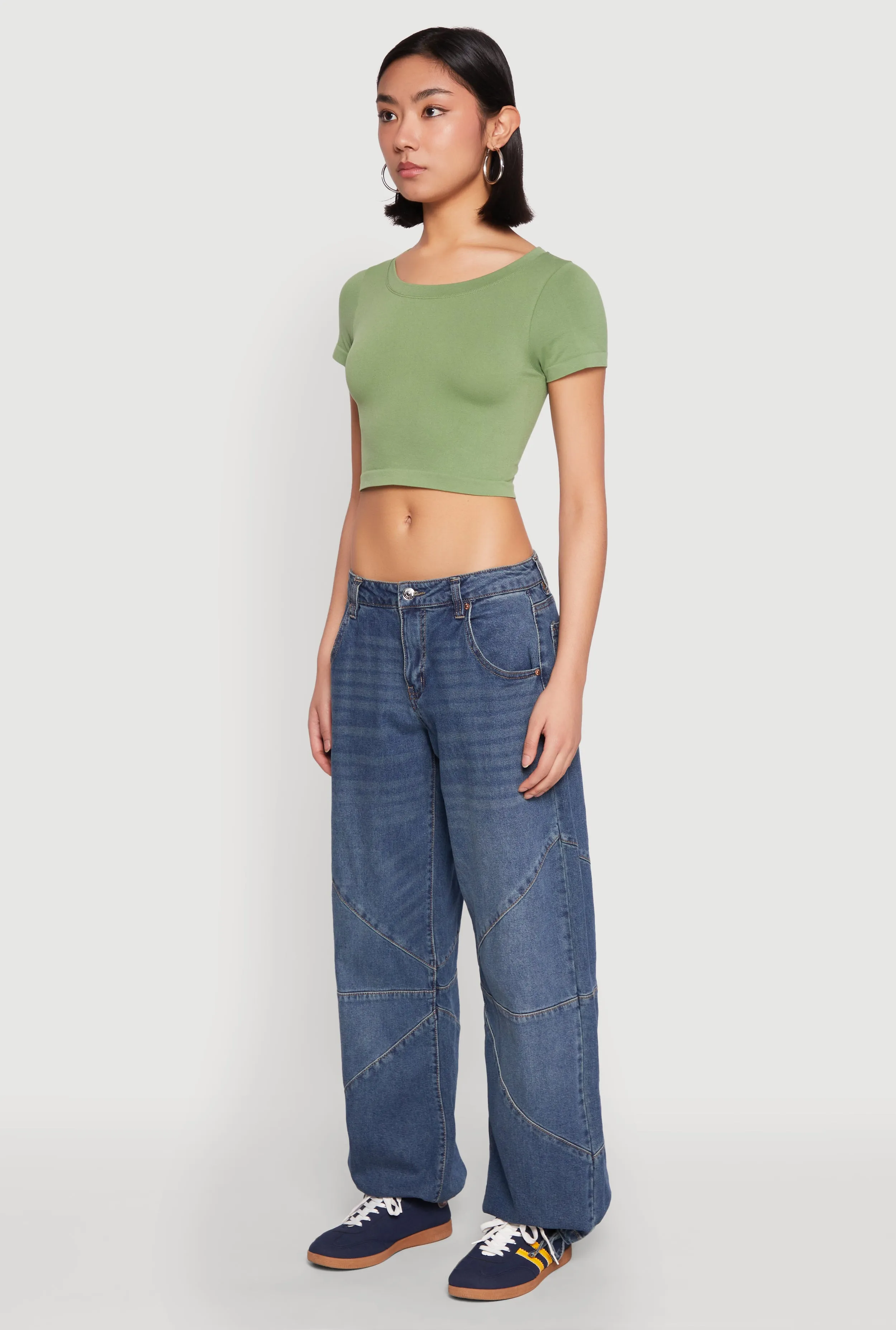 Seamless Short Sleeve Crop Top sold by Rainbow product image thumbnail 5