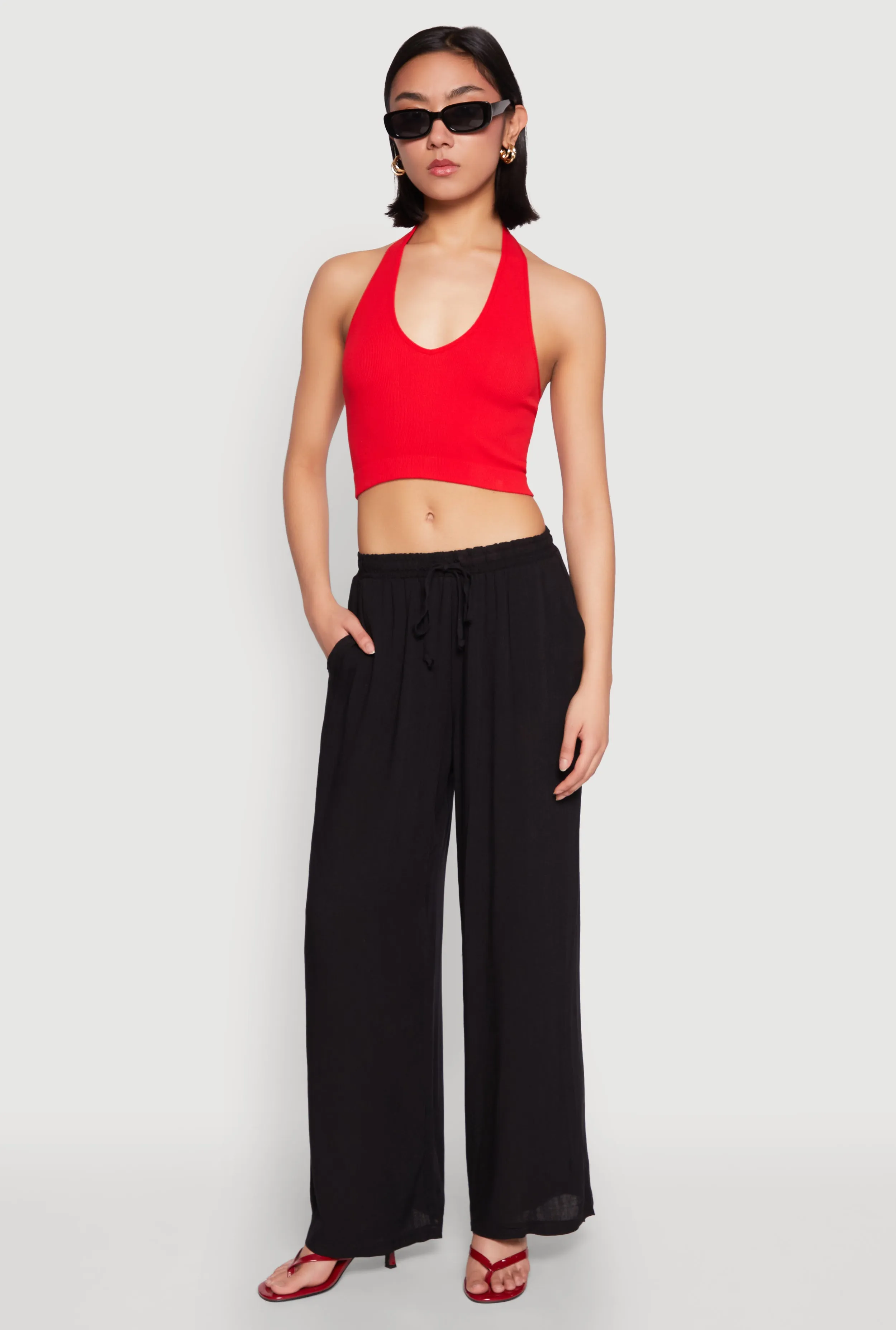 Linen Palazzo Pants sold by Rainbow