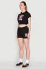 French Terry Bear Graphic Cropped Hoodie sold by Rainbow