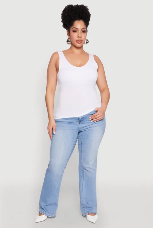 Plus Size Seamless Shelf Bra Tank Top sold by Rainbow