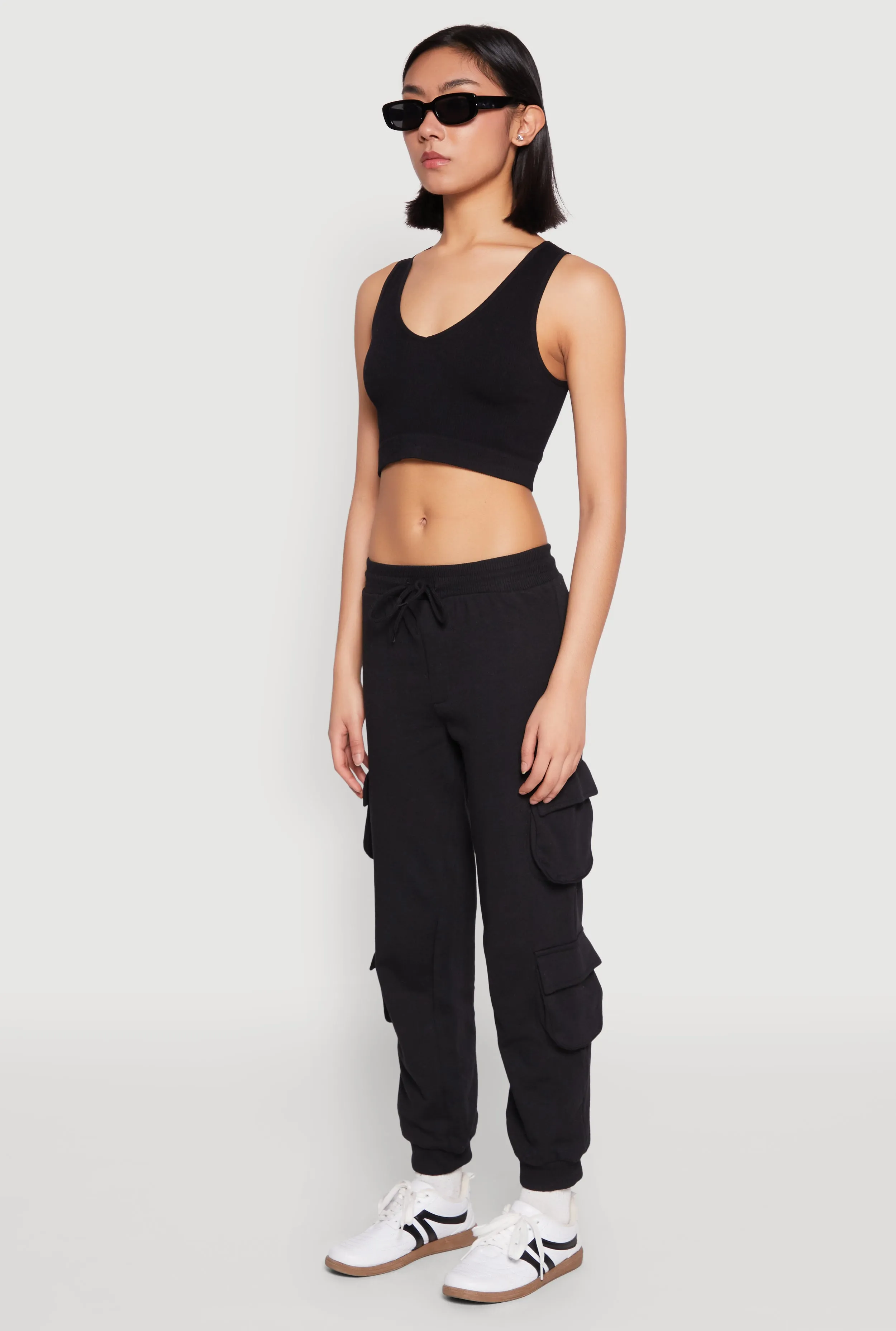 Fleece Lined Cargo Drawstring Joggers sold by Rainbow product image thumbnail 3