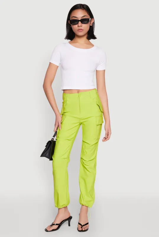 Toggle Drawstring Hem Utility Pants sold by Rainbow
