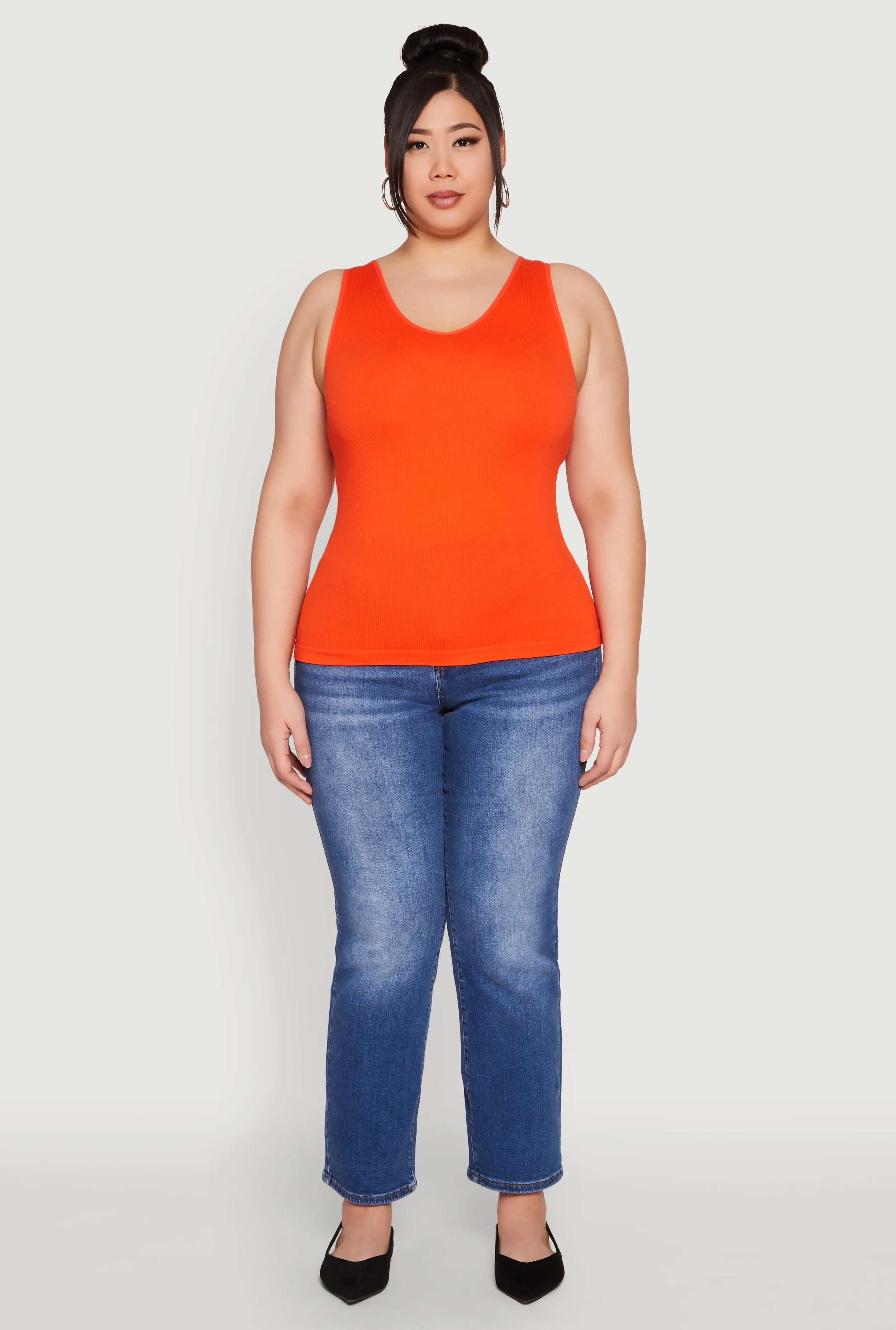 Plus Size Seamless Rib Knit Tank Top sold by Rainbow product image thumbnail 3