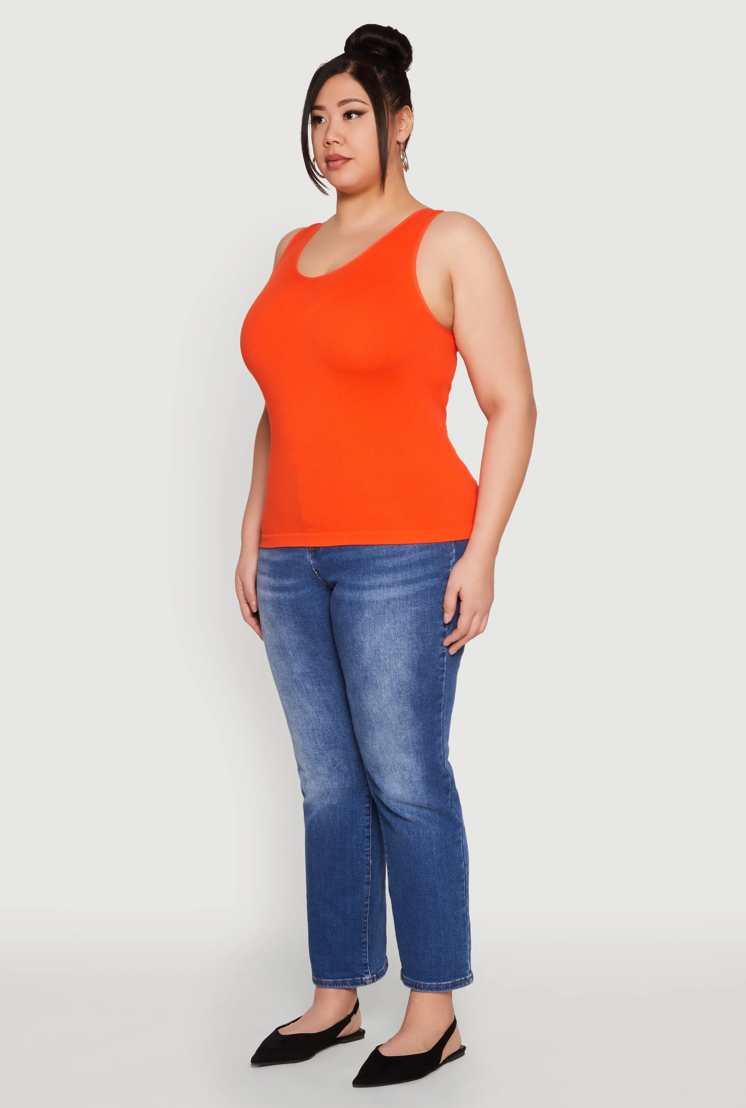 Plus Size Seamless Rib Knit Tank Top sold by Rainbow product image thumbnail 5