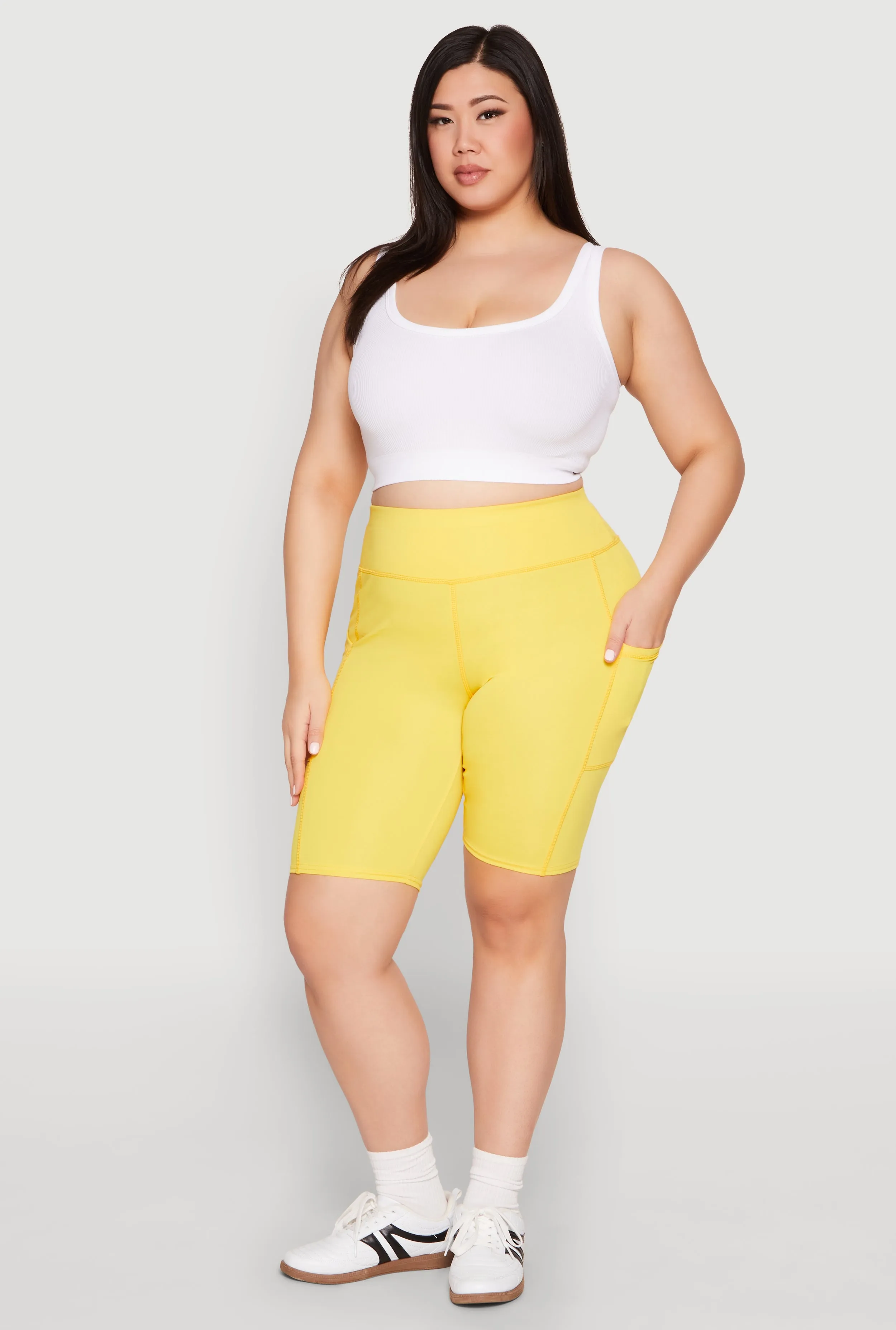 Plus Size Spandex Biker Shorts sold by Rainbow