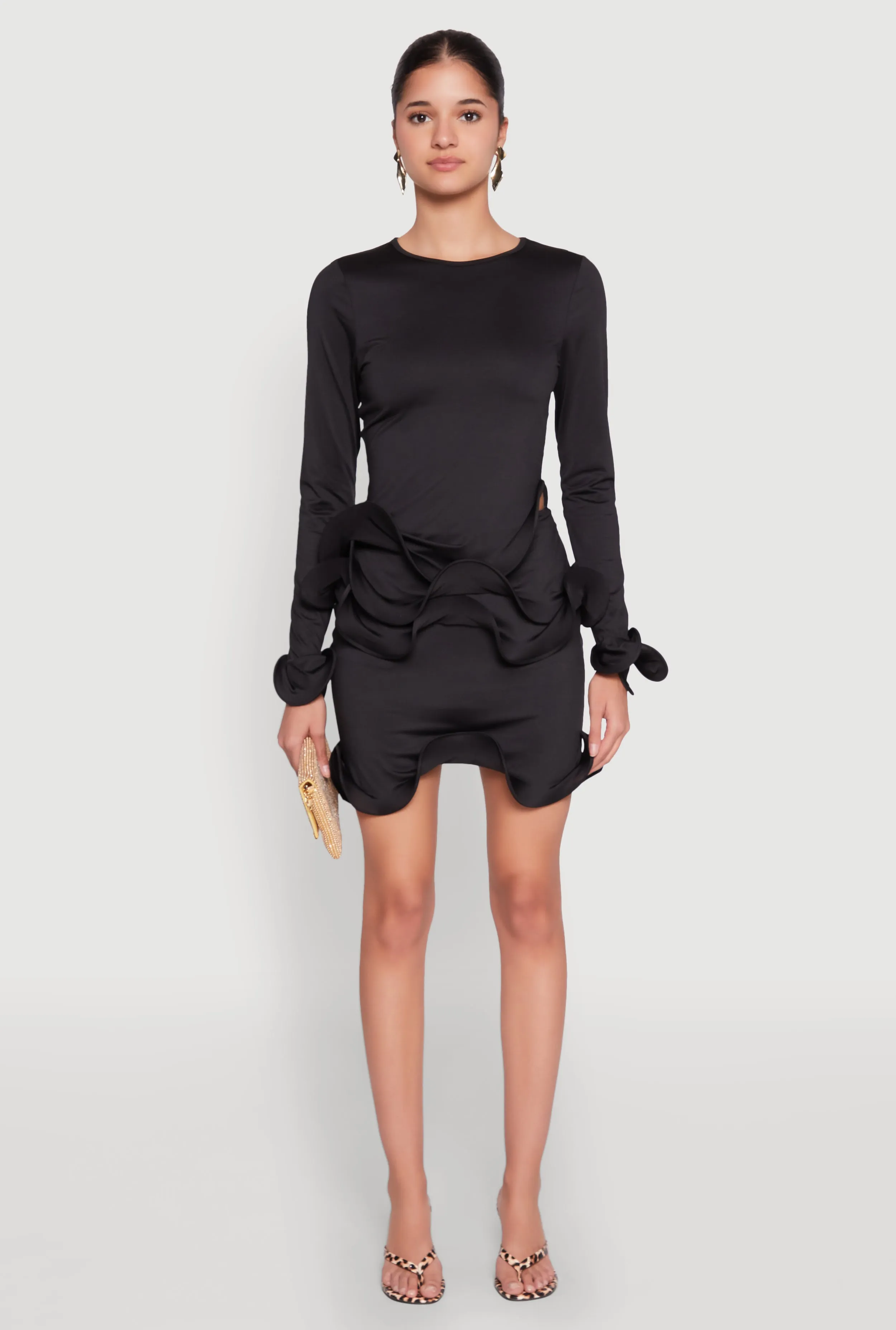 Long Sleeve Wired Ruffle Blouse sold by Rainbow product image thumbnail 3