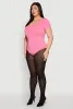 Plus Size Scoop Neck Double Layered Bodysuit sold by Rainbow