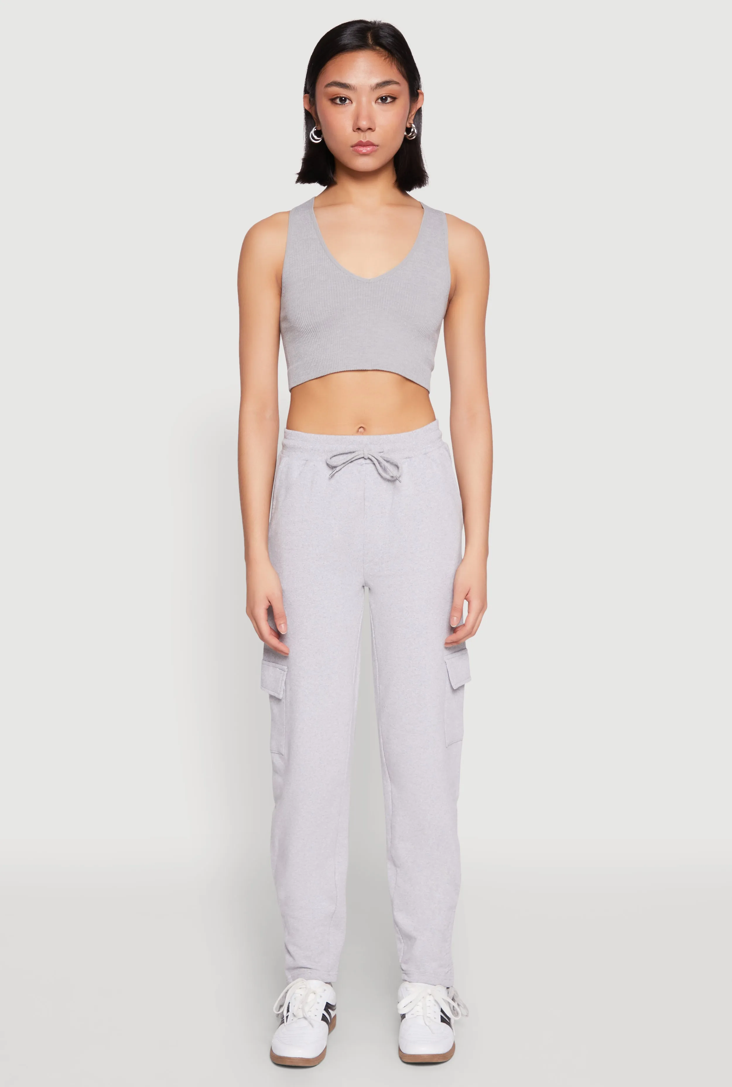 Fleece Ruched Hem Cargo Sweatpants sold by Rainbow product image thumbnail 2