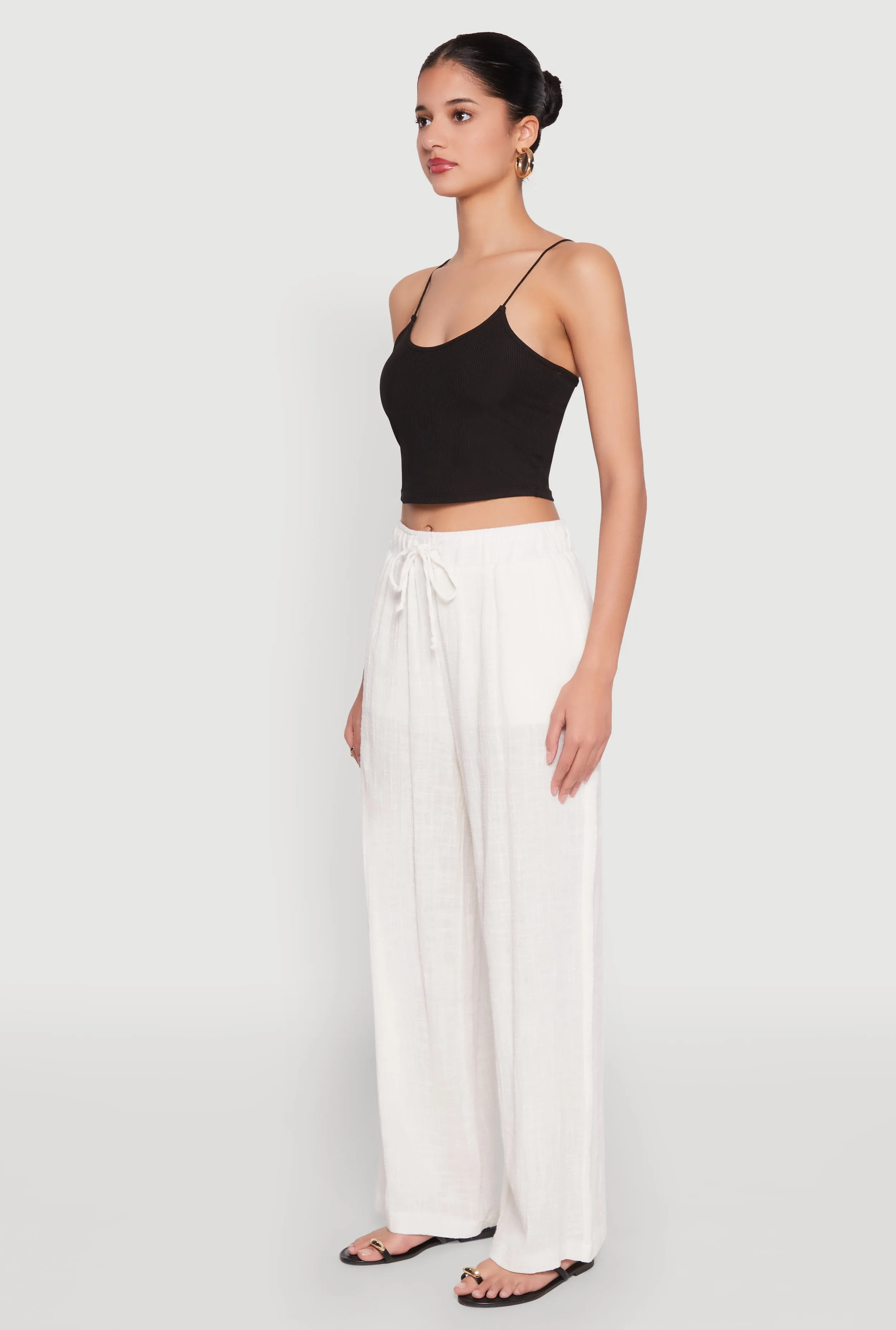 Gauze Knit Wide Leg Pants sold by Rainbow product image thumbnail 3
