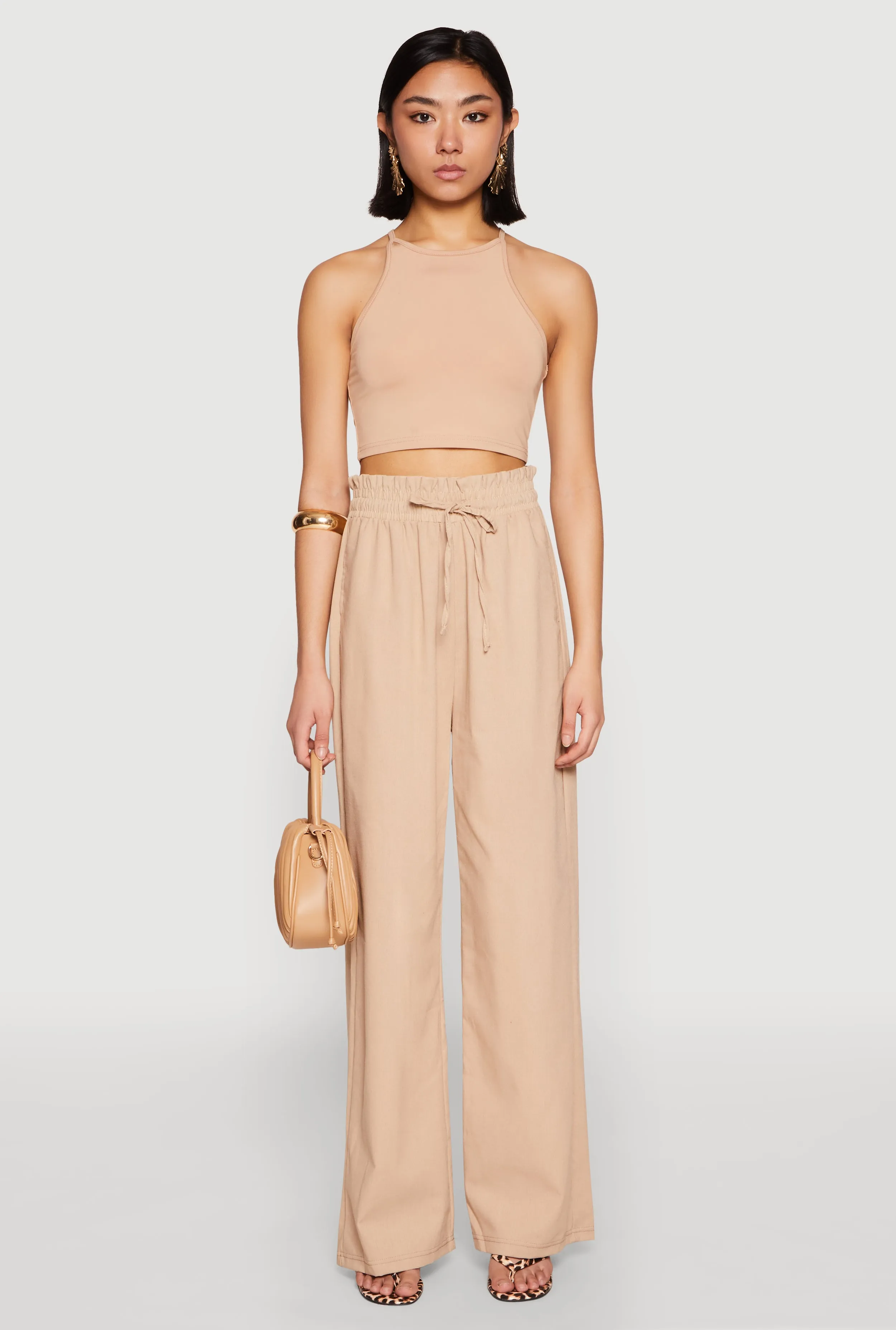 Drawstring Linen Wide Leg Pants sold by Rainbow product image thumbnail 2