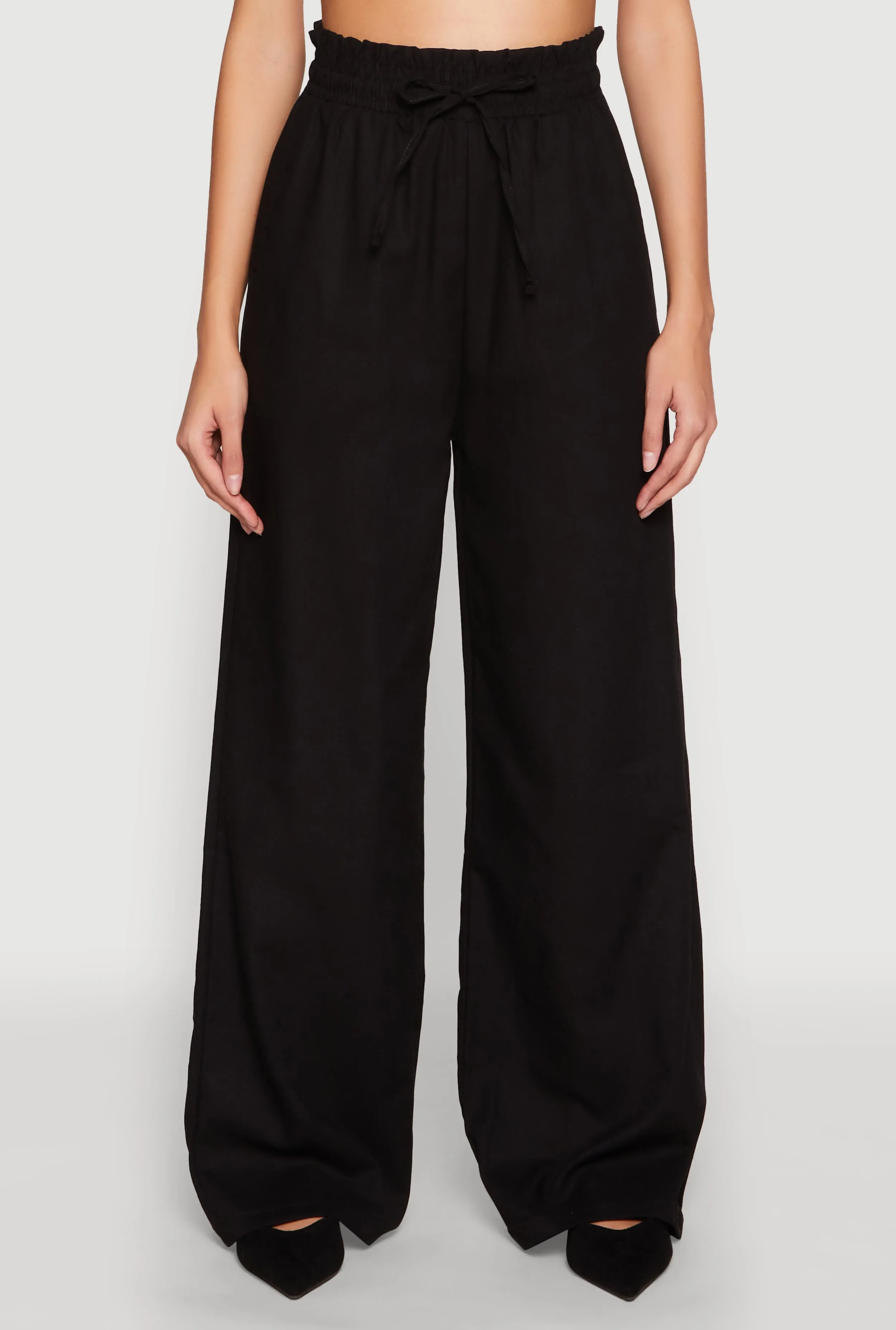 Drawstring Linen Wide Leg Pants sold by Rainbow product image thumbnail 5