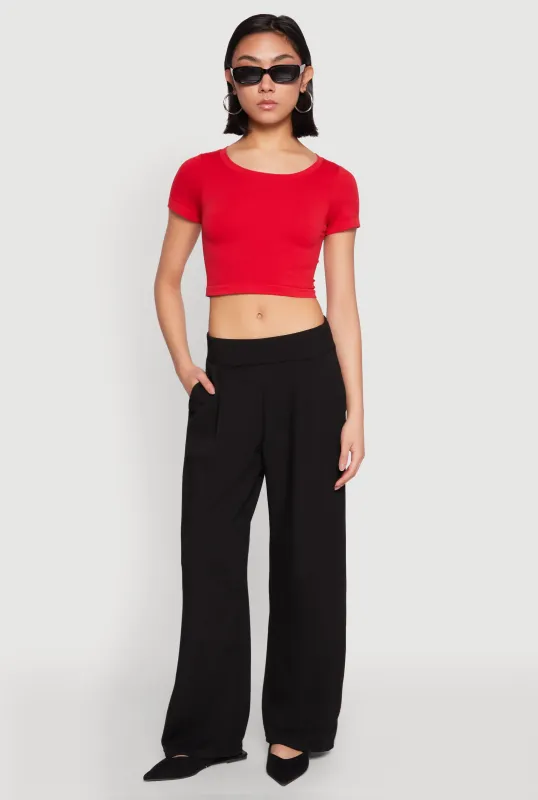 Seamless Short Sleeve Crop Top sold by Rainbow