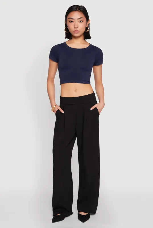 Seamless Short Sleeve Crop Top sold by Rainbow