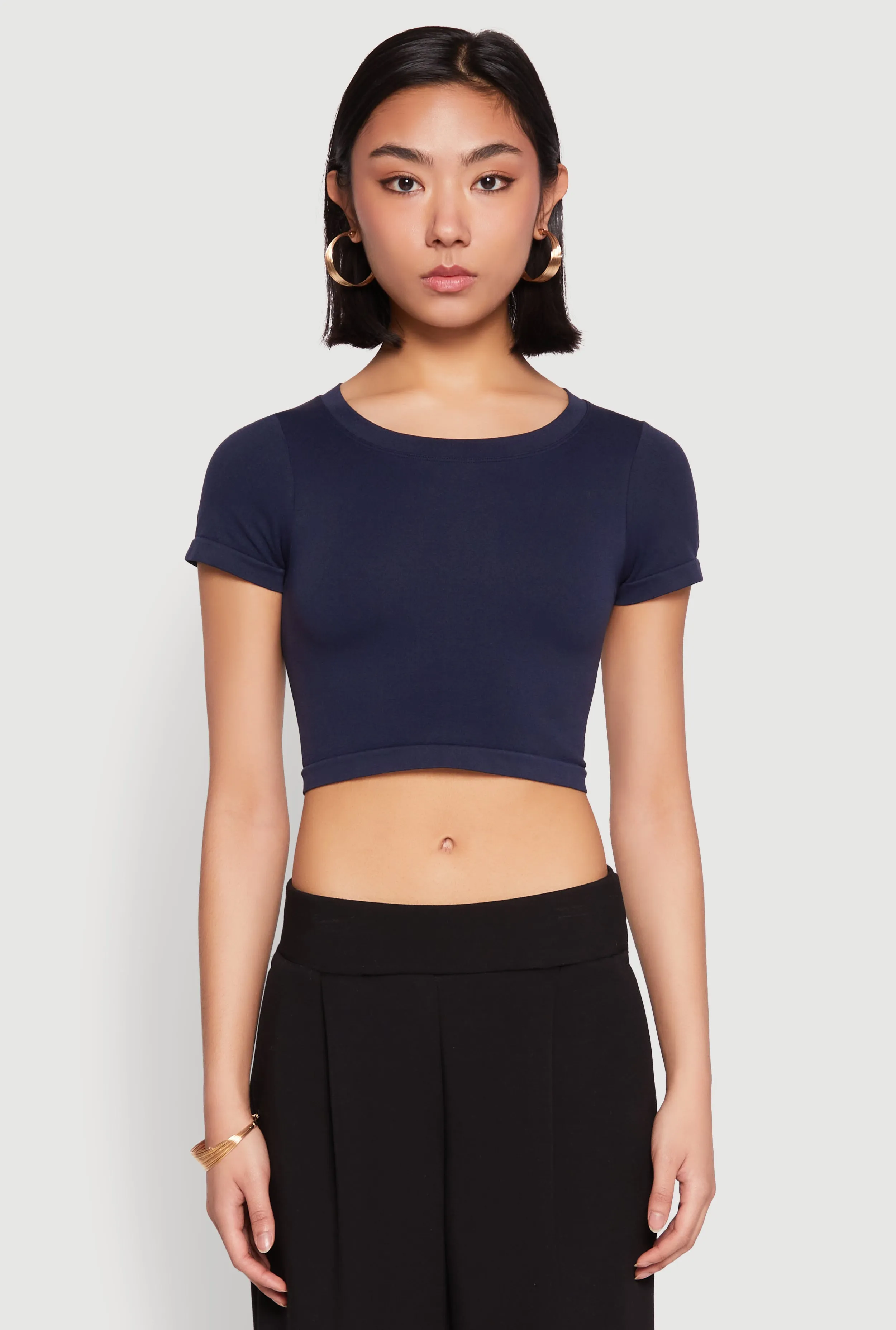 Seamless Short Sleeve Crop Top sold by Rainbow product image thumbnail 2